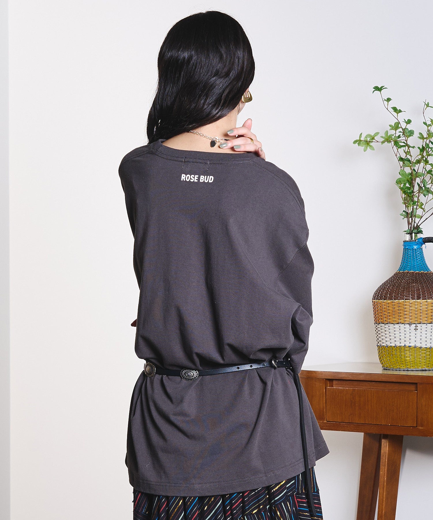 model:163cm 着用サイズ:L