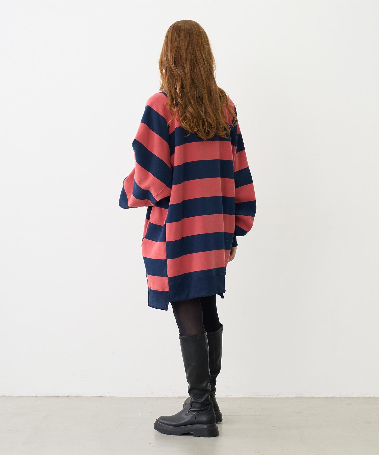 STRIPED TUNIC SWEATSHIRT