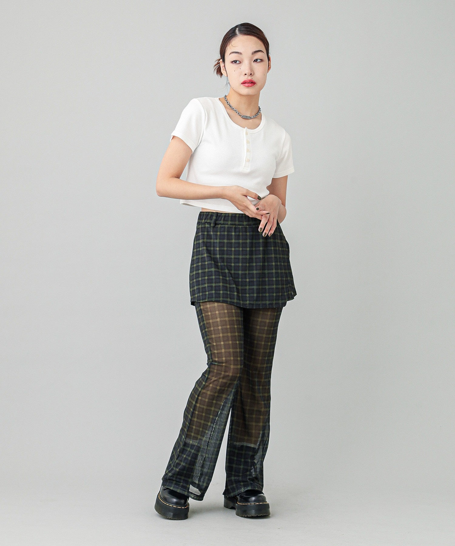 LAYERED SHEER PANTS