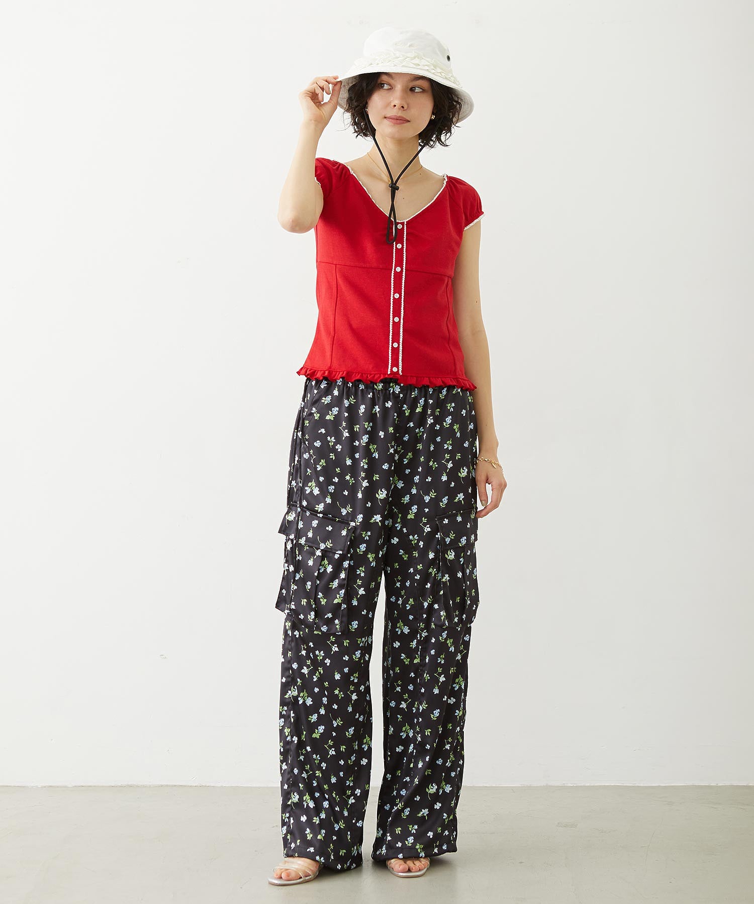 FRILL CAP SLEEVE TOP