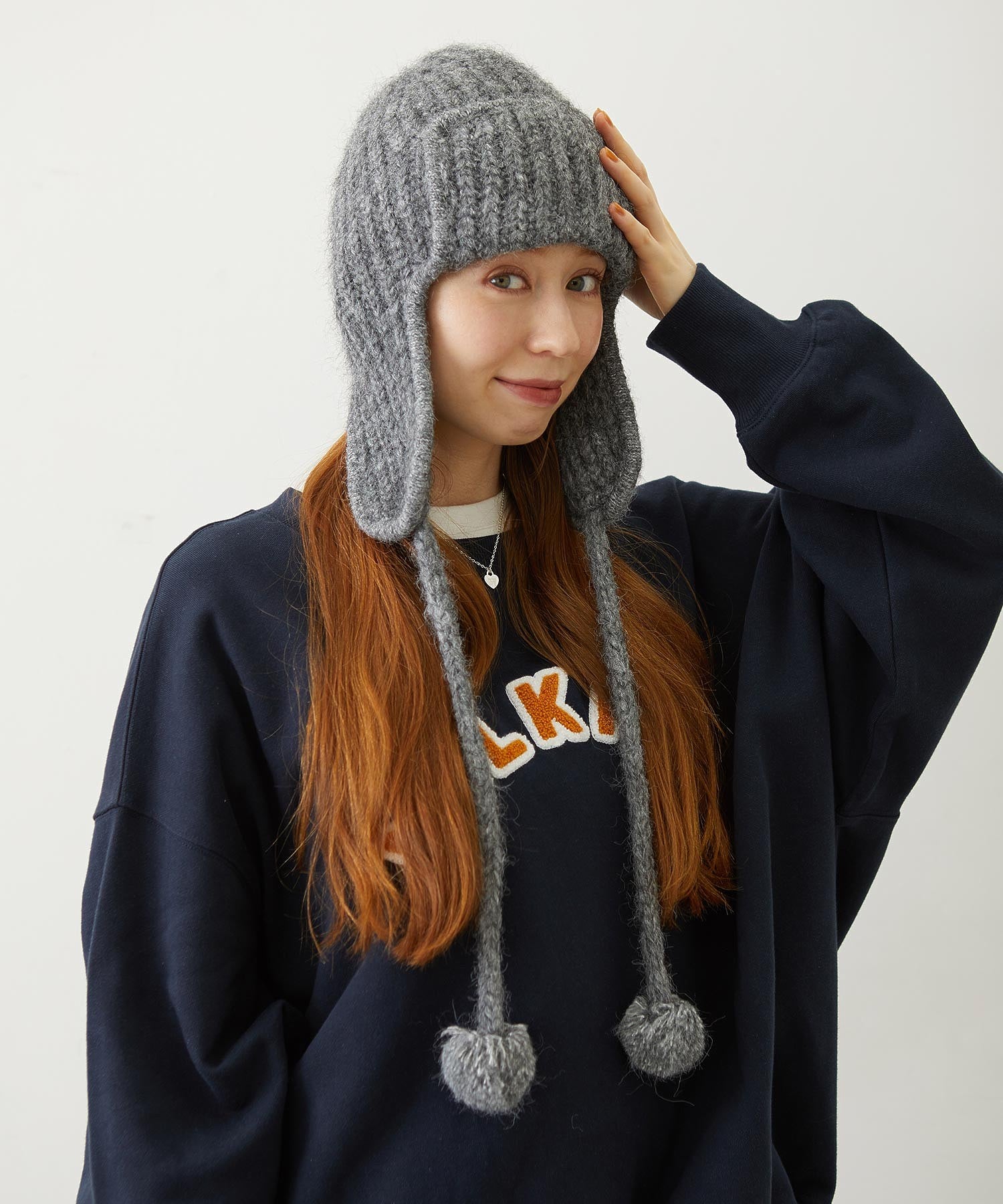 EAR FLAP KNIT CAP