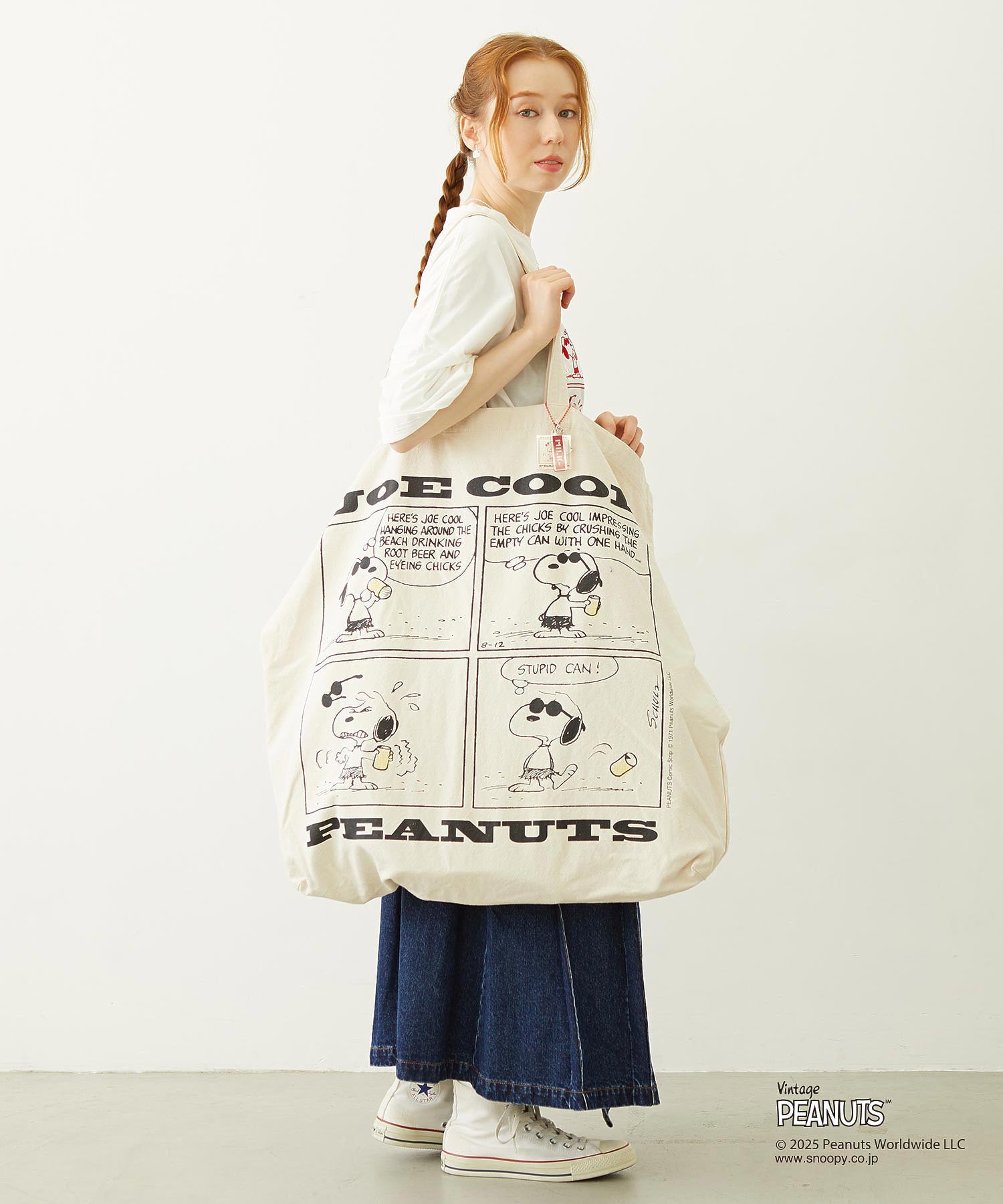 MILKFED. × PEANUTS JOE COOL COMIC BIG TOTE