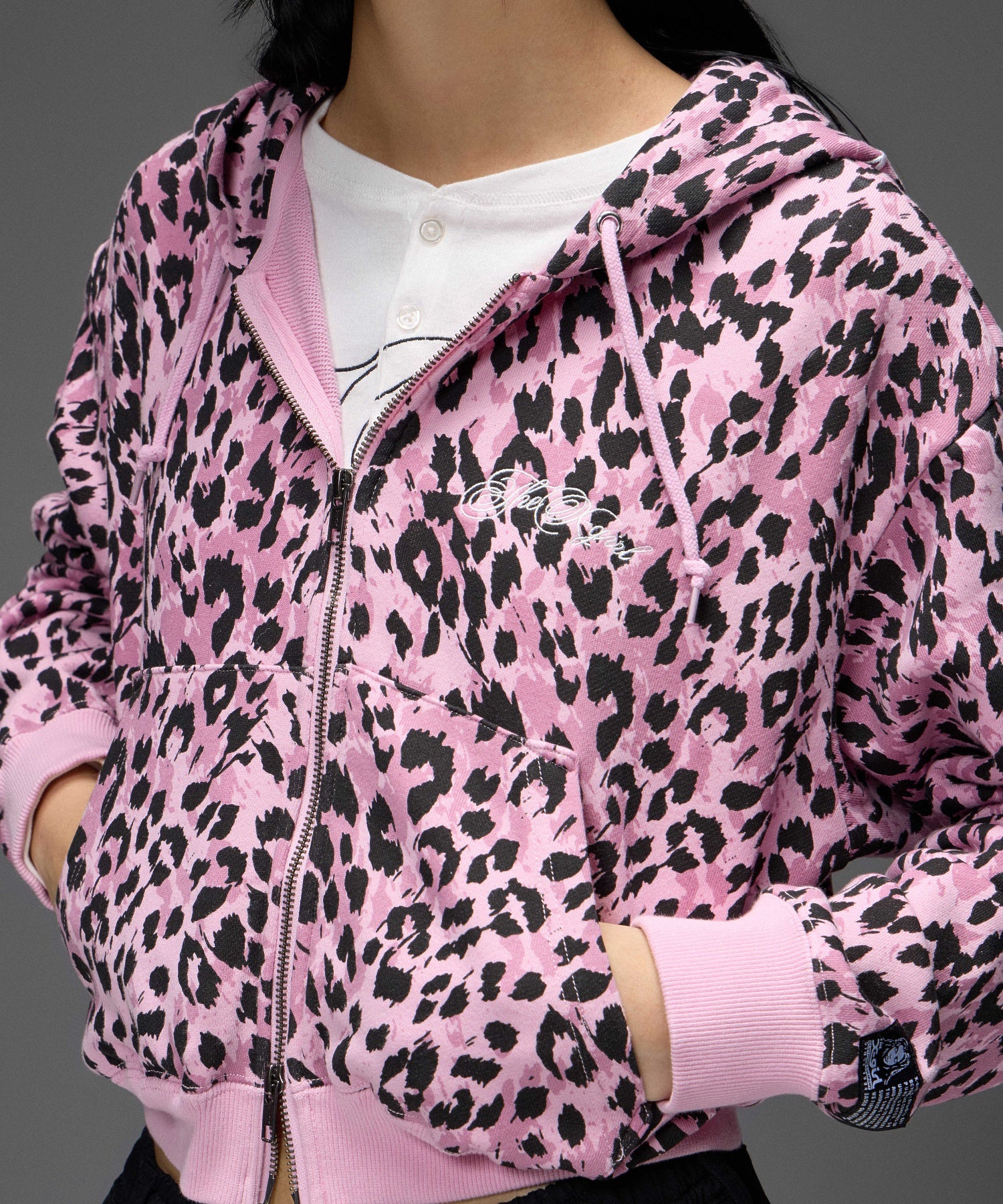 ALL OVER PRINT COMPACT ZIP UP SWEAT HOODIE