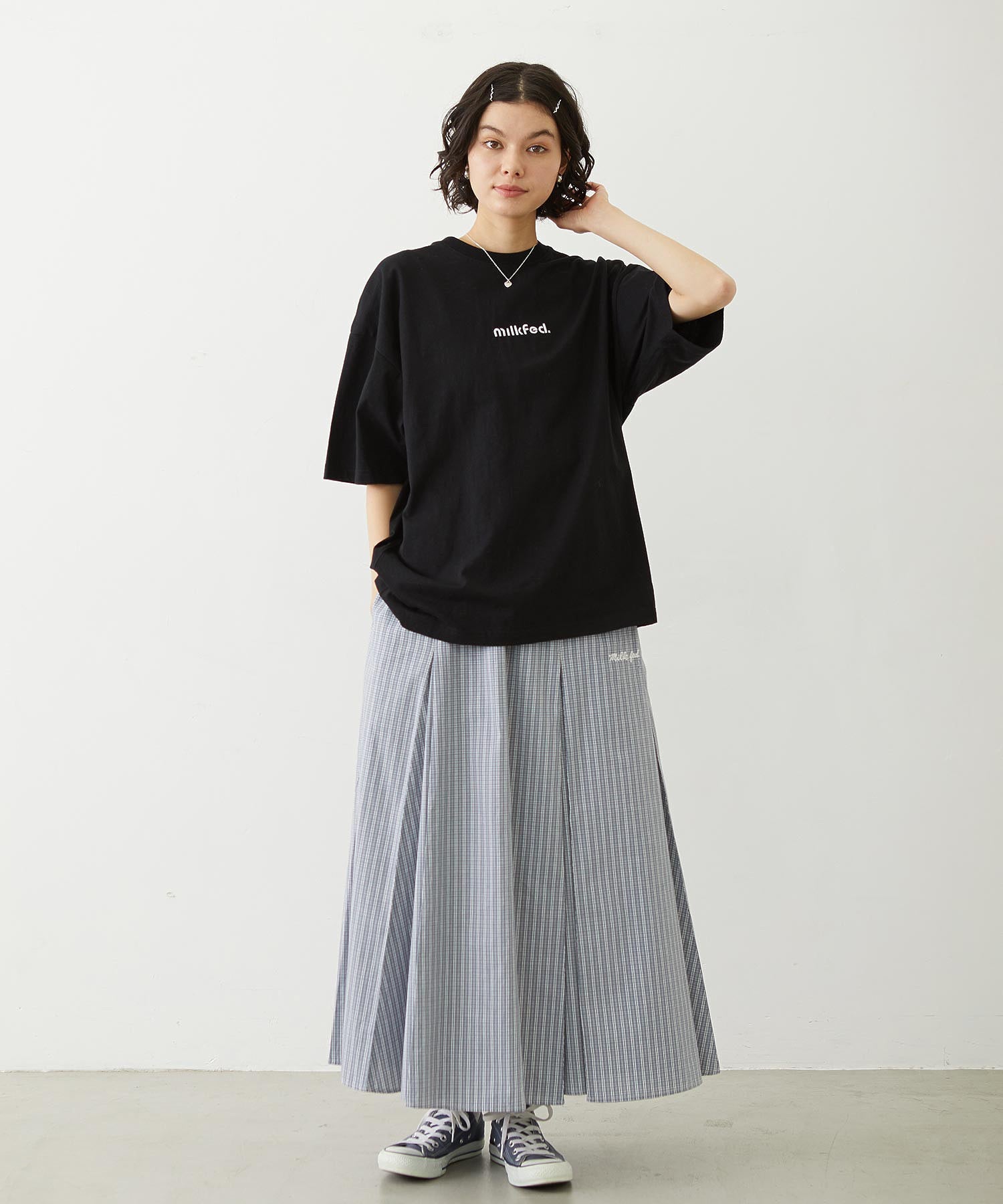 PLAID PATTERN LONG SKIRT