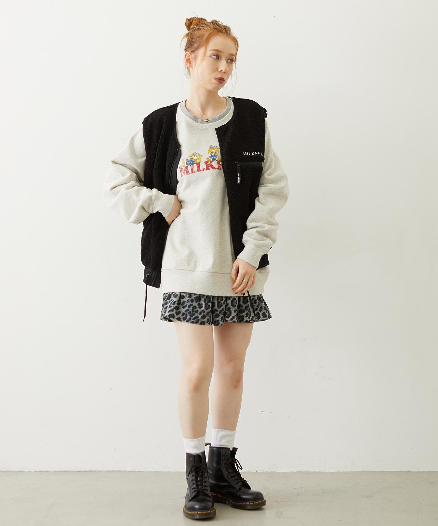 M.FEDDY DOUBLE COLLAR SWEAT TOP
