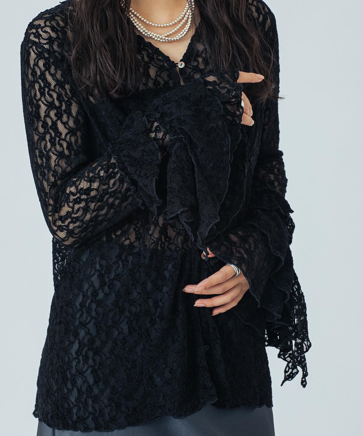 CREOLME/LACE L/S TOP