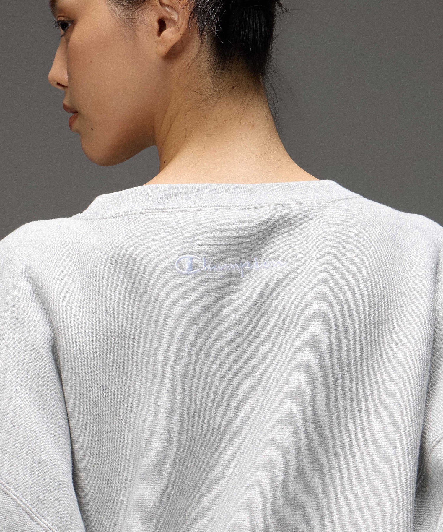 X-girl x Champion REVERSE WEAVE® PRINT AND PATCHED LOGO SWEATSHIRT