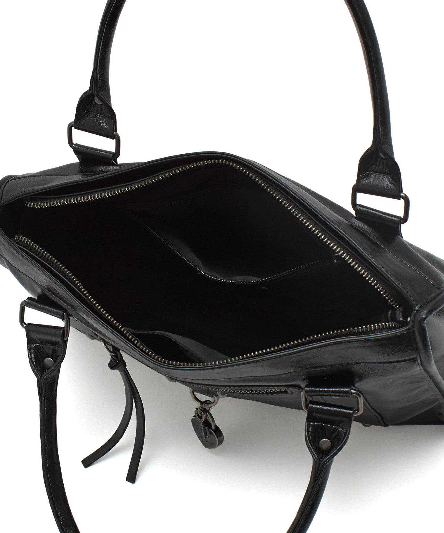 HEART PADLOCK FAUX LEATHER 2WAY BAG