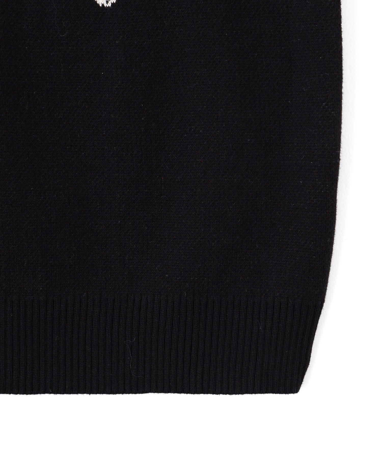 SCRATCHED LOGO JACQUARD KNIT TOP