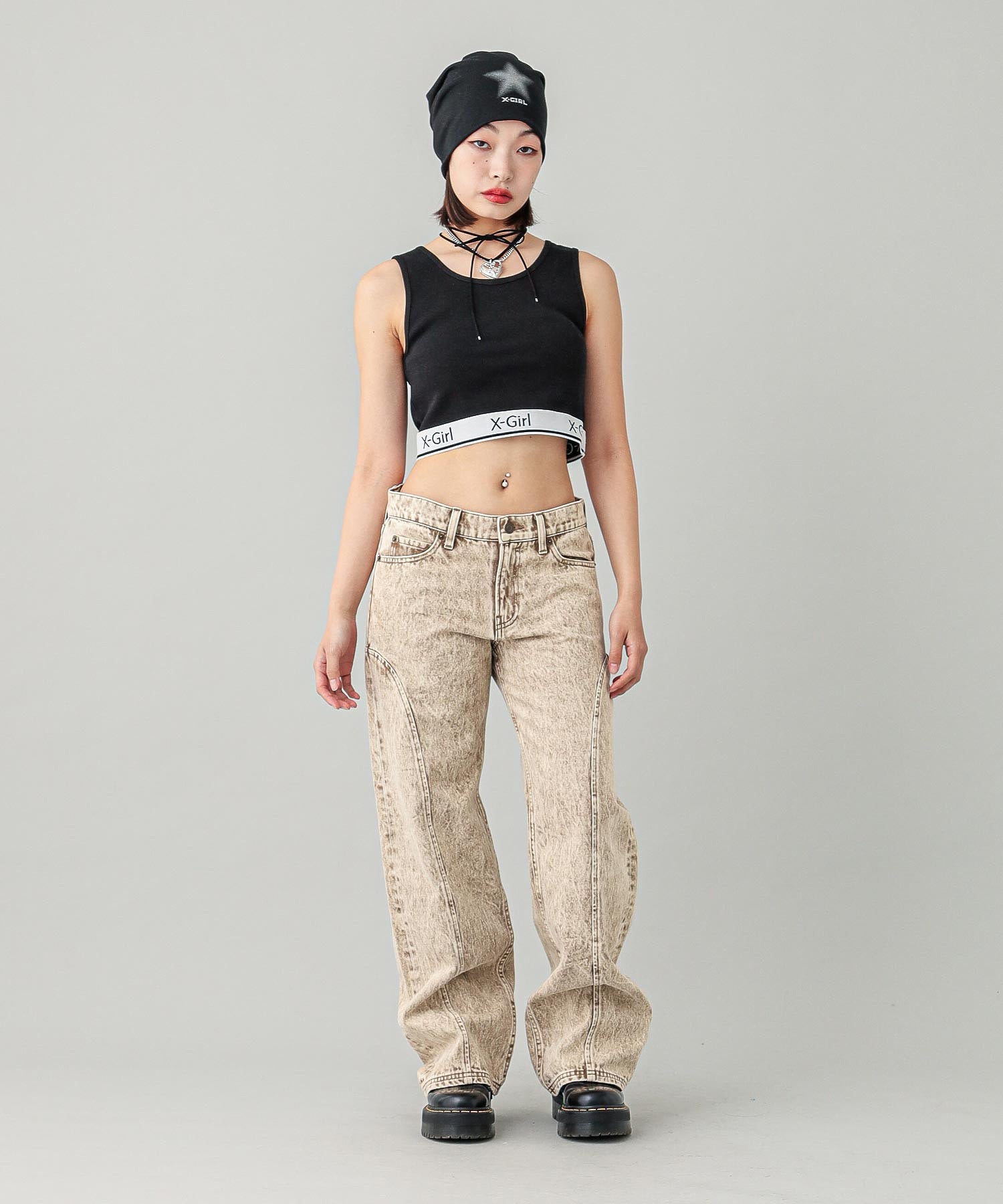 SEAM STRAIGHT LEG PANTS
