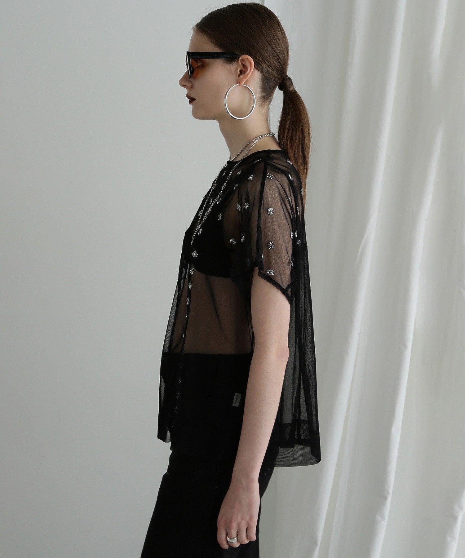 チュールシアーブラウス