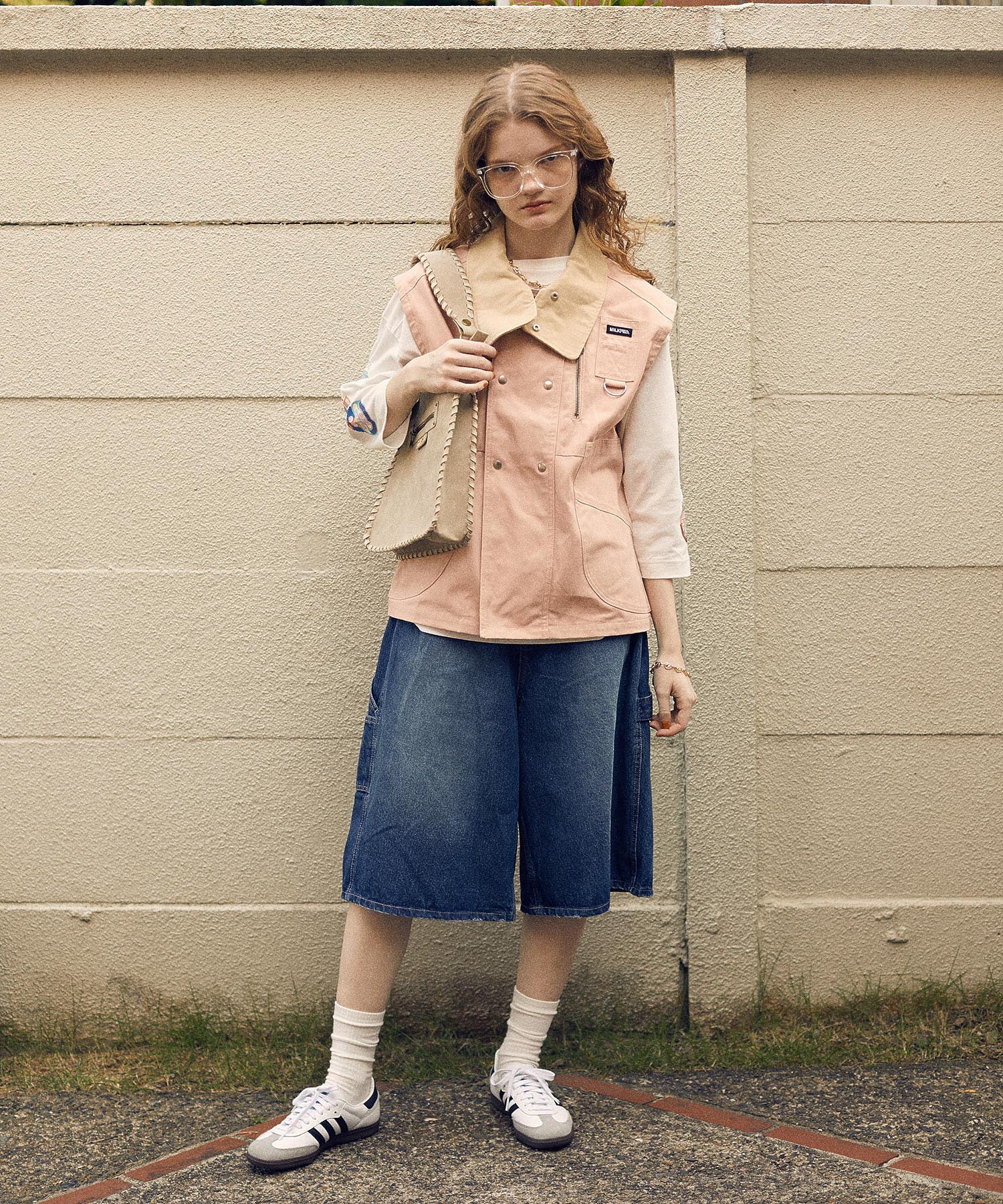 DEFORMED COLLAR DUCK VEST