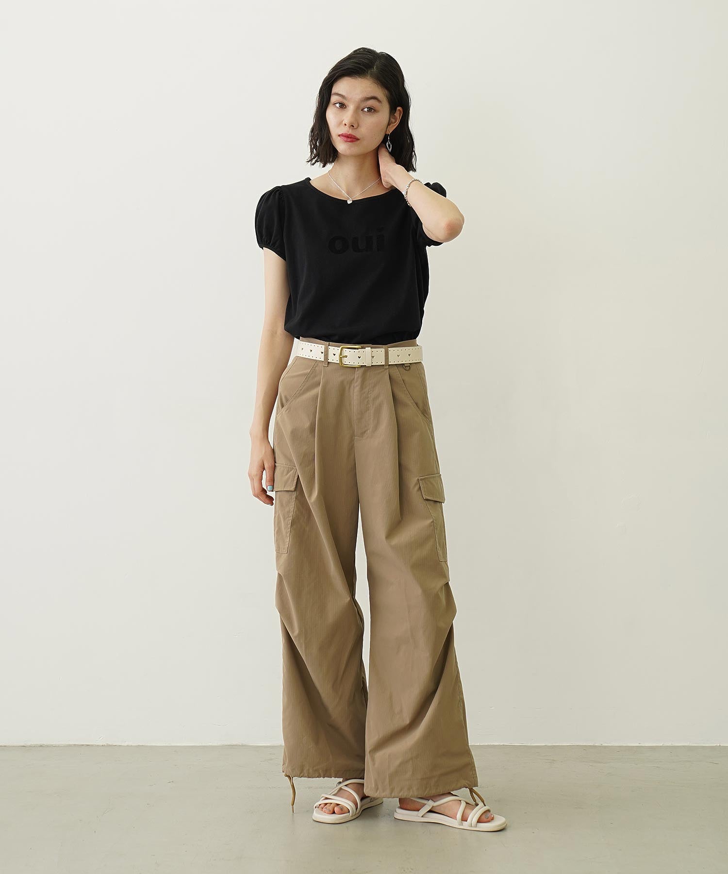 MILITARY WIDE LEG PANTS