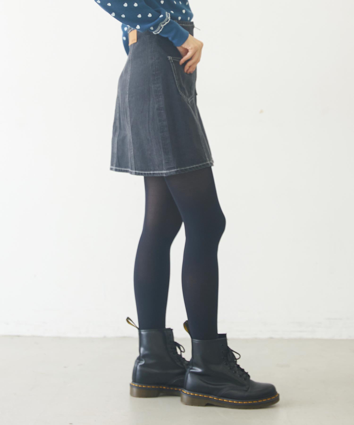 DENIM ZIP SKIRT