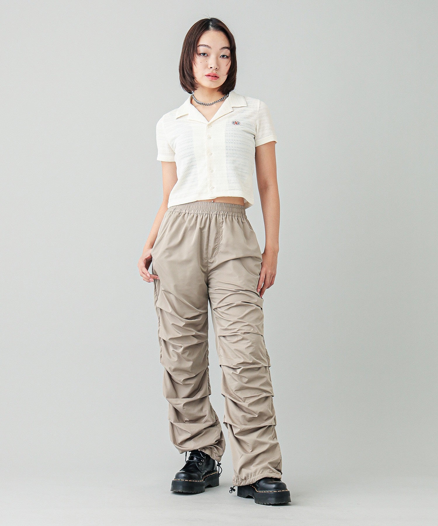OPEN COLLAR COMPACT SHIRT