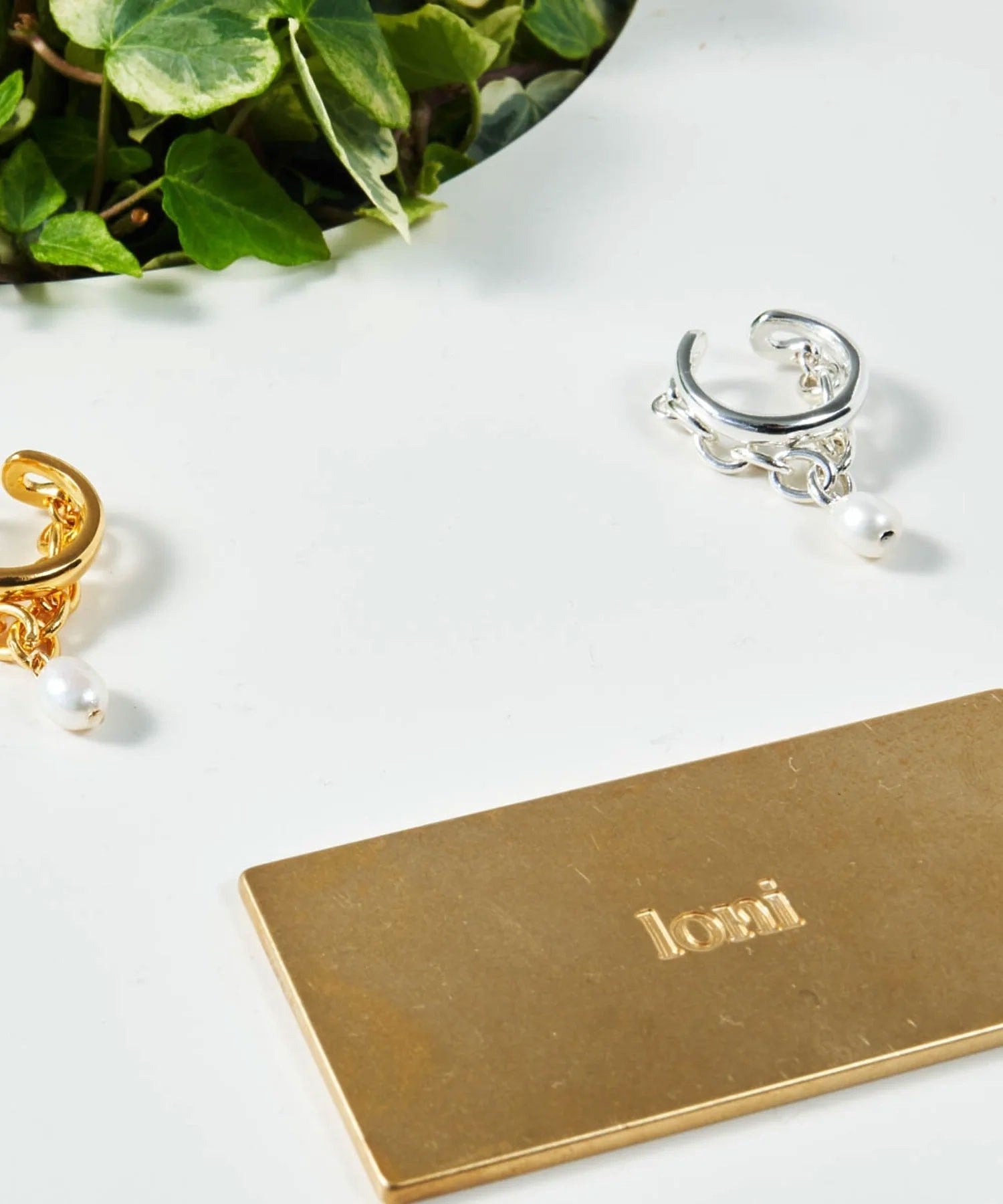 loni/IVY PEARL CHAIN RING