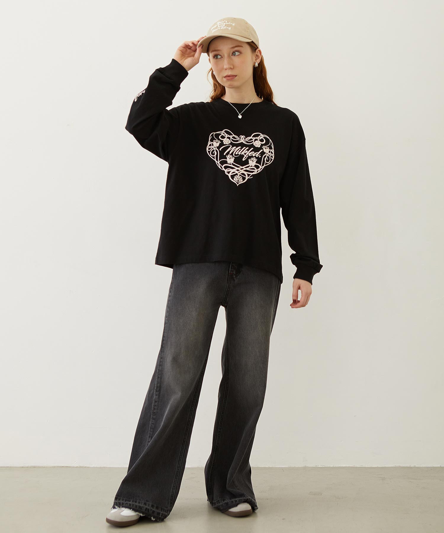 HEART AND ROSE L/S TEE