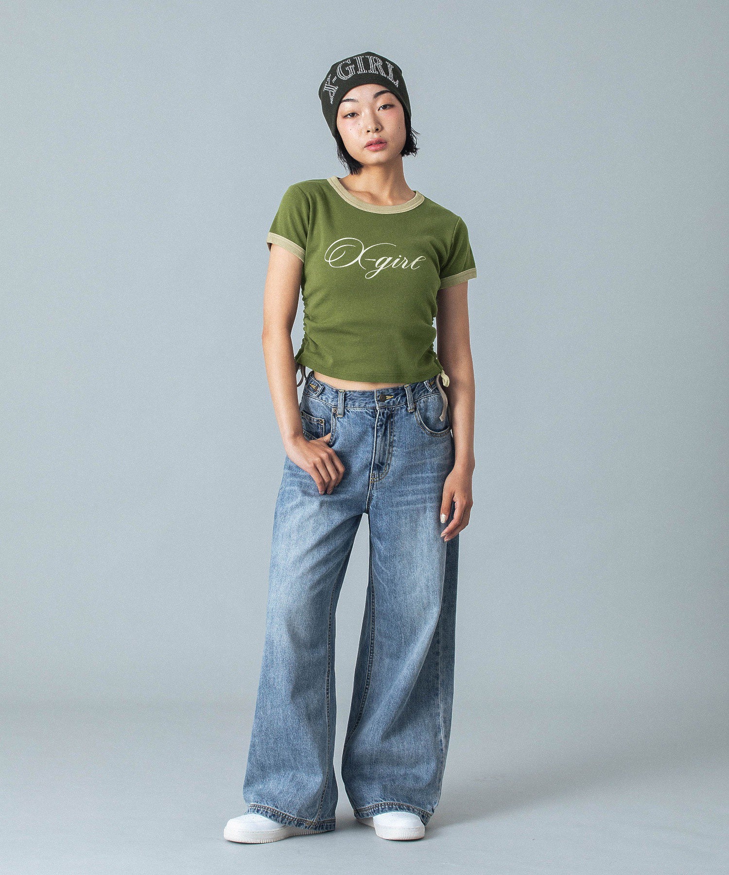 WAIST ADJUST DENIM PANTS