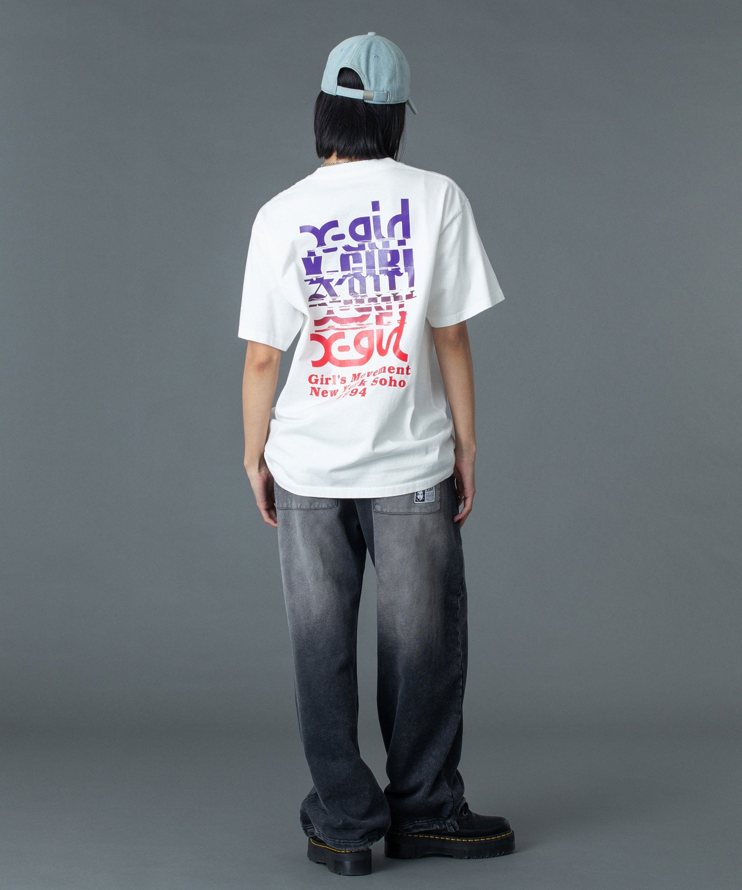 FACE LABEL WASHED SWEATPANTS