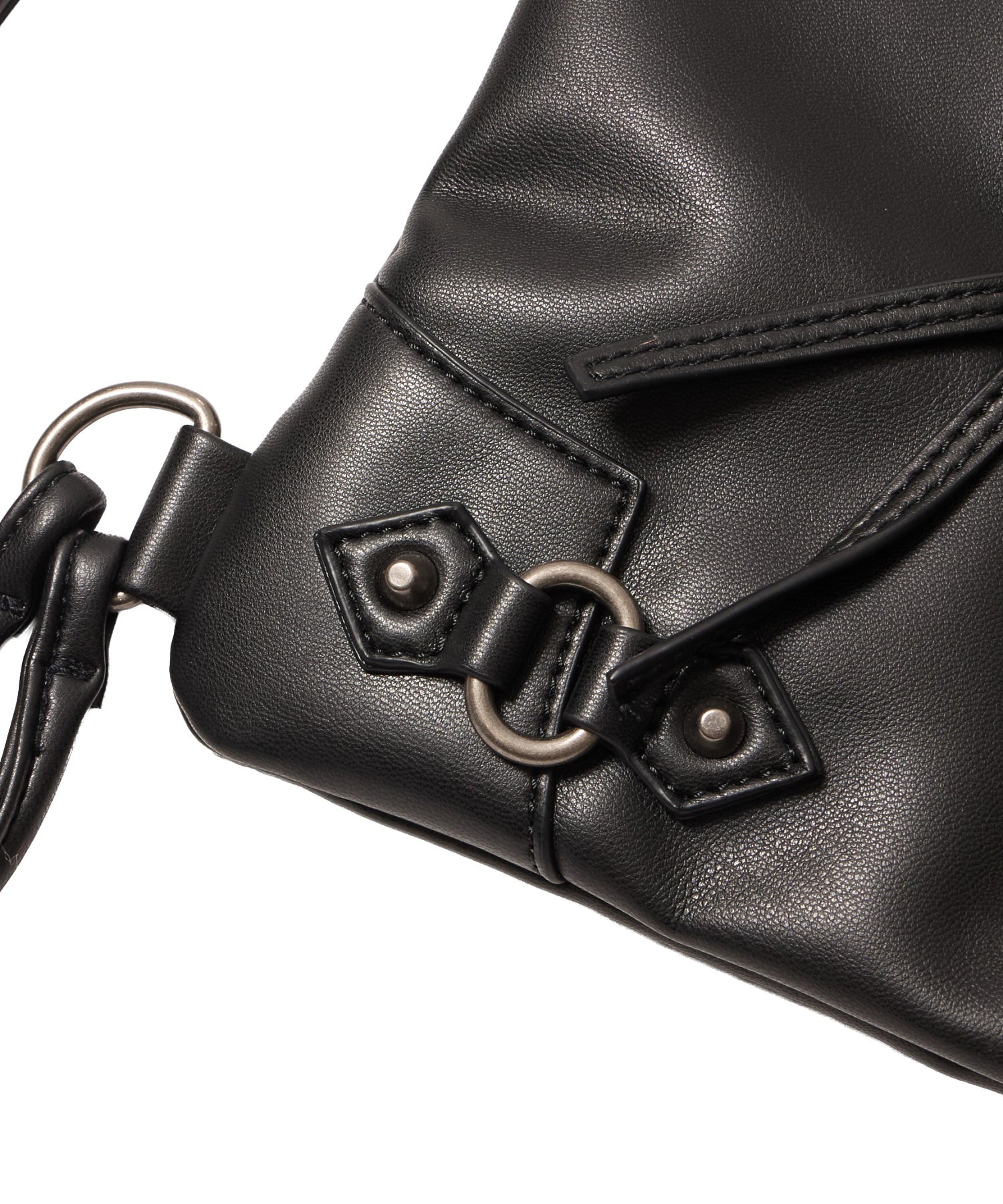 FAUX LEATHER UTILITY KNAPSACK