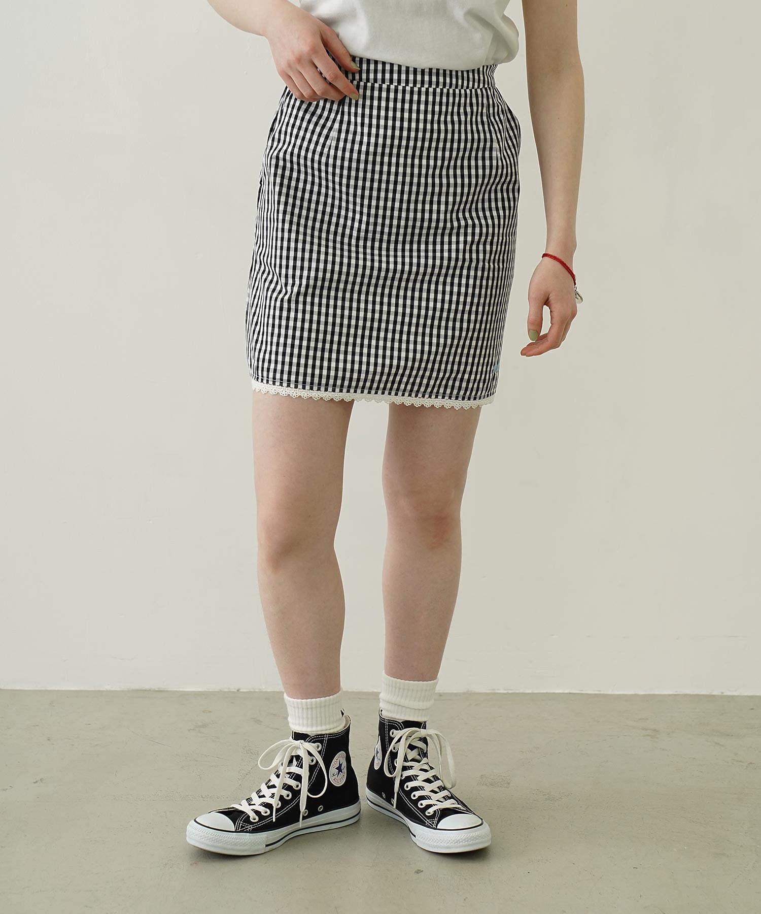 GINGHAM MINI SKIRT