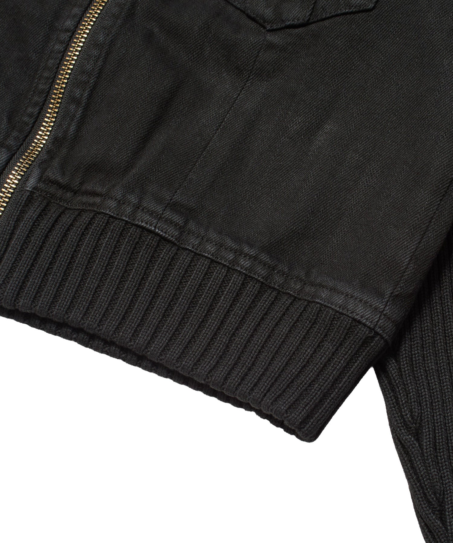 FADED RIBBED SLEEVE JACKET