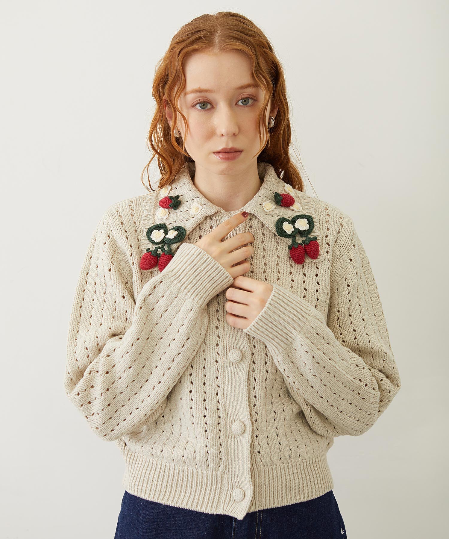 STRAWBERRY KNIT CARDIGAN
