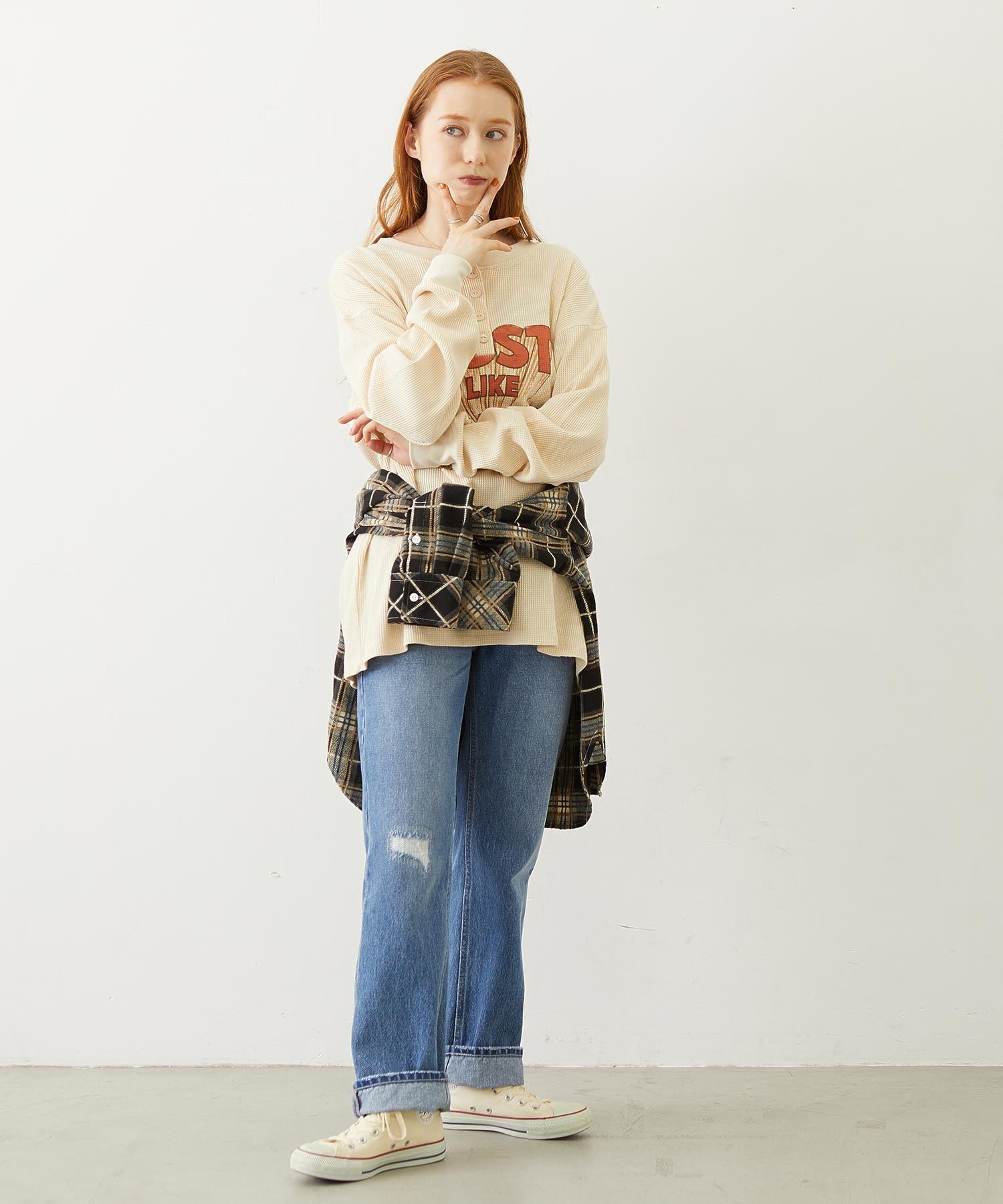 LOGO PLAID SHIRT