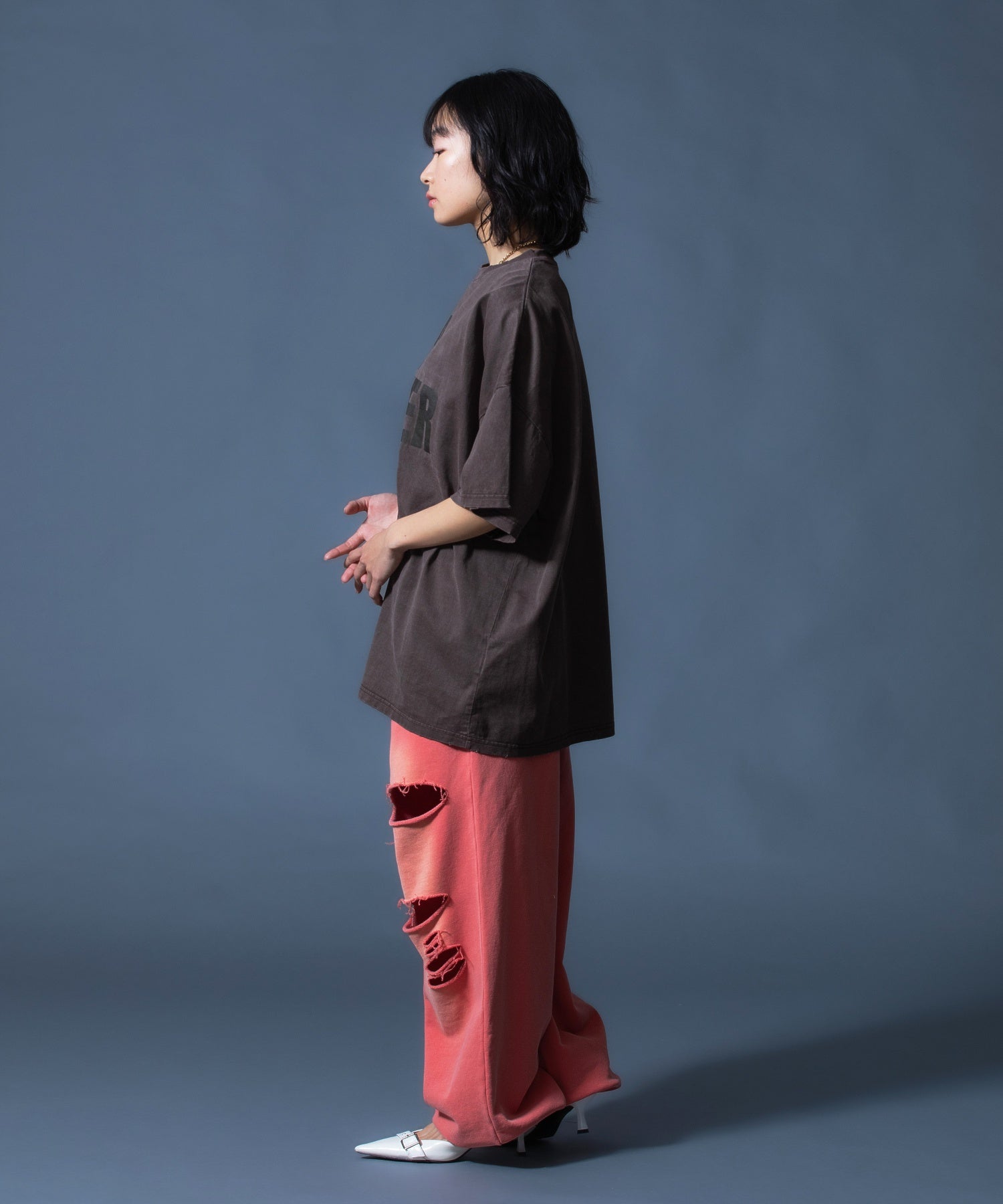 DISTRESSED BIG TEE DRESS