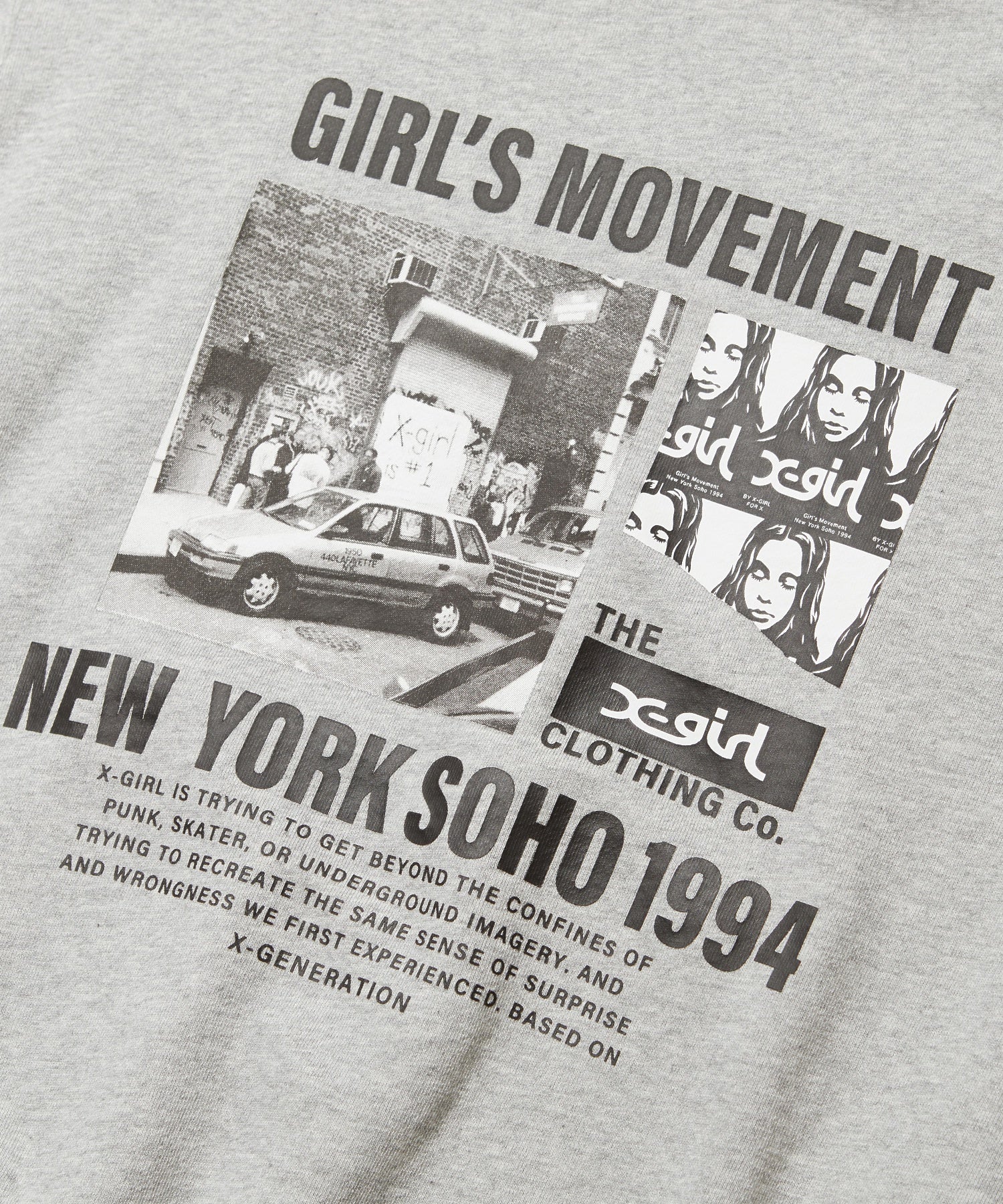 【WEB限定】 X-girl HISTORY SWEAT HOODIE