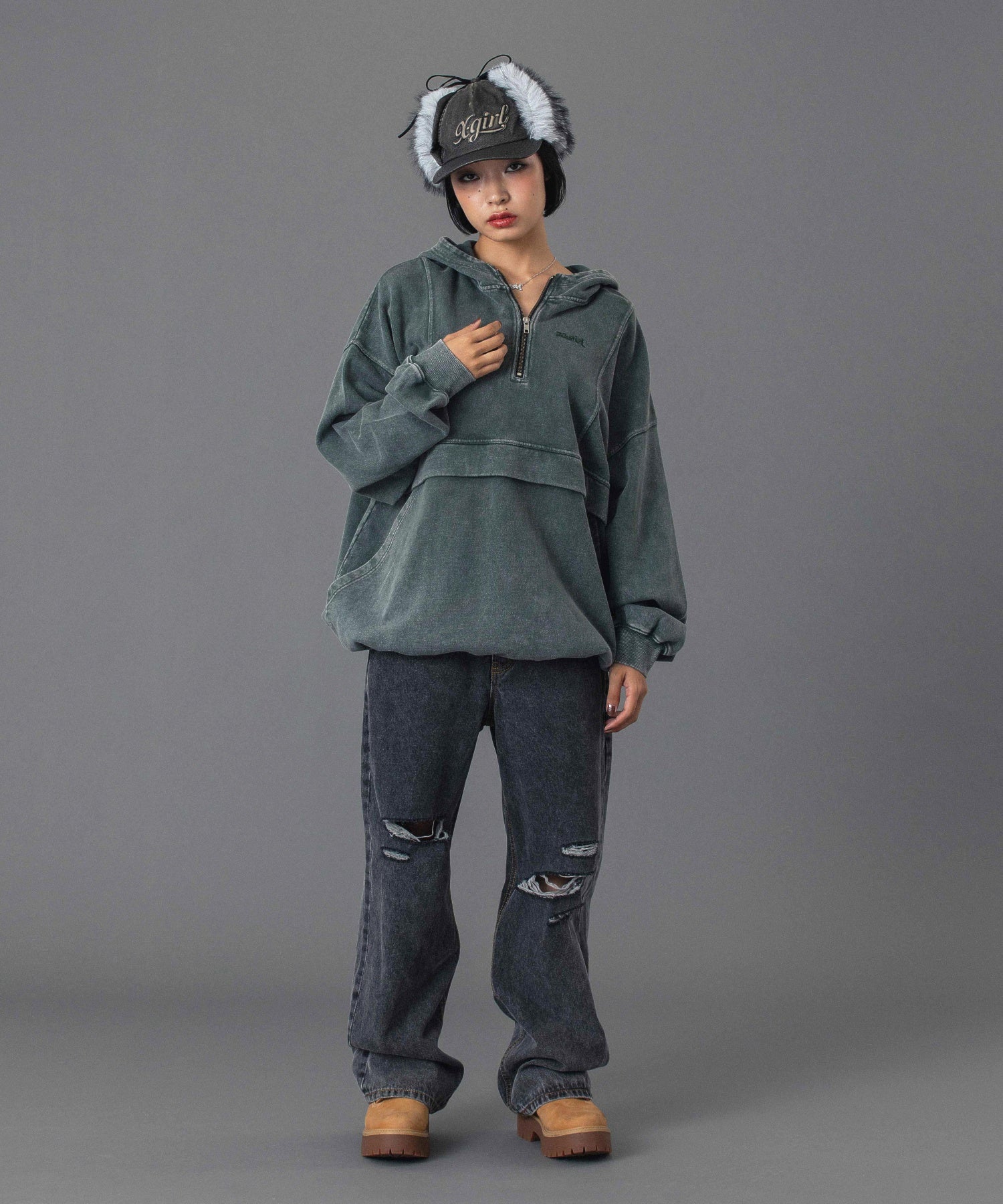 DRAWSTRING DENIM PANTS