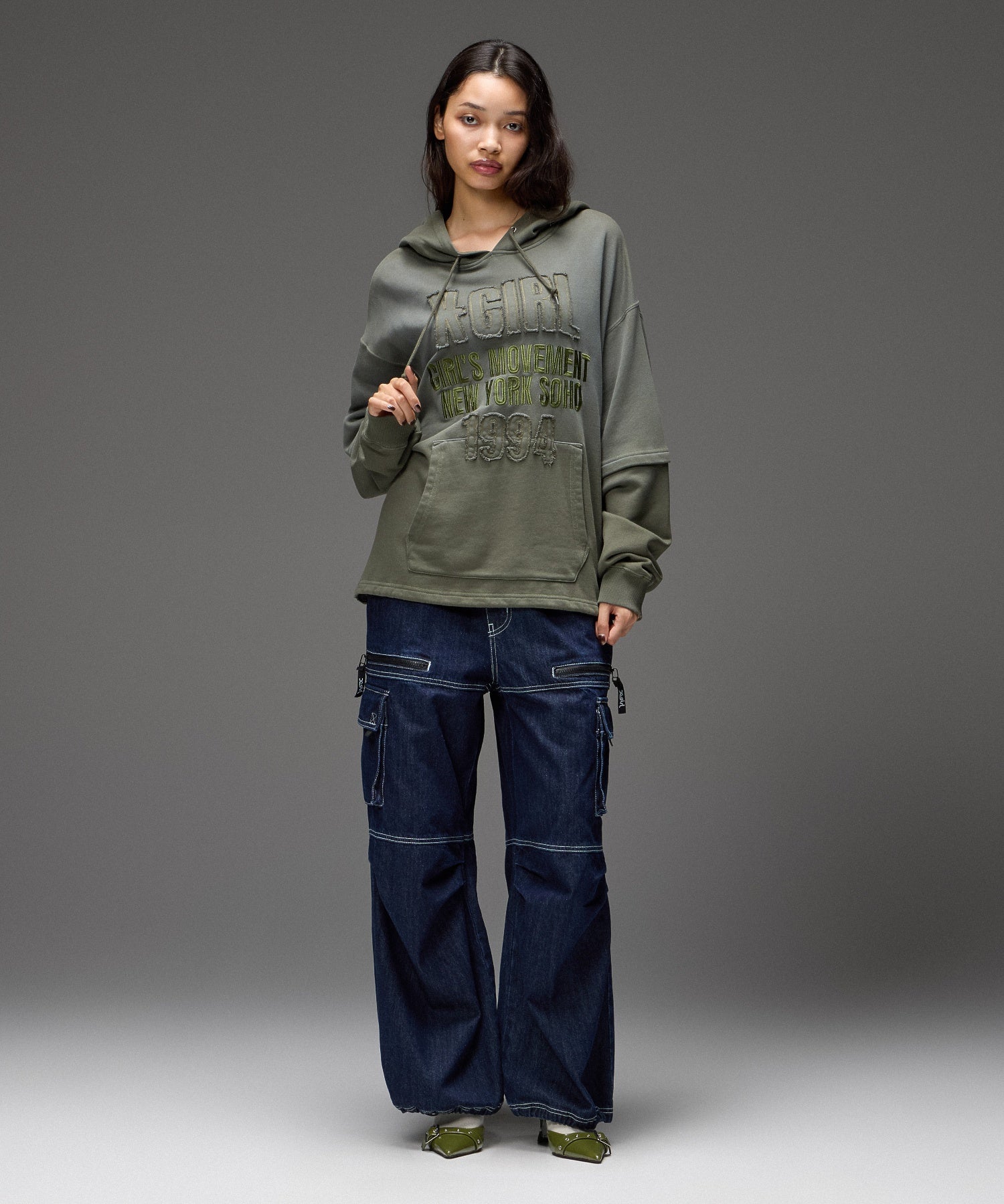 BICOLOR STITCH EASY CARGO PANTS