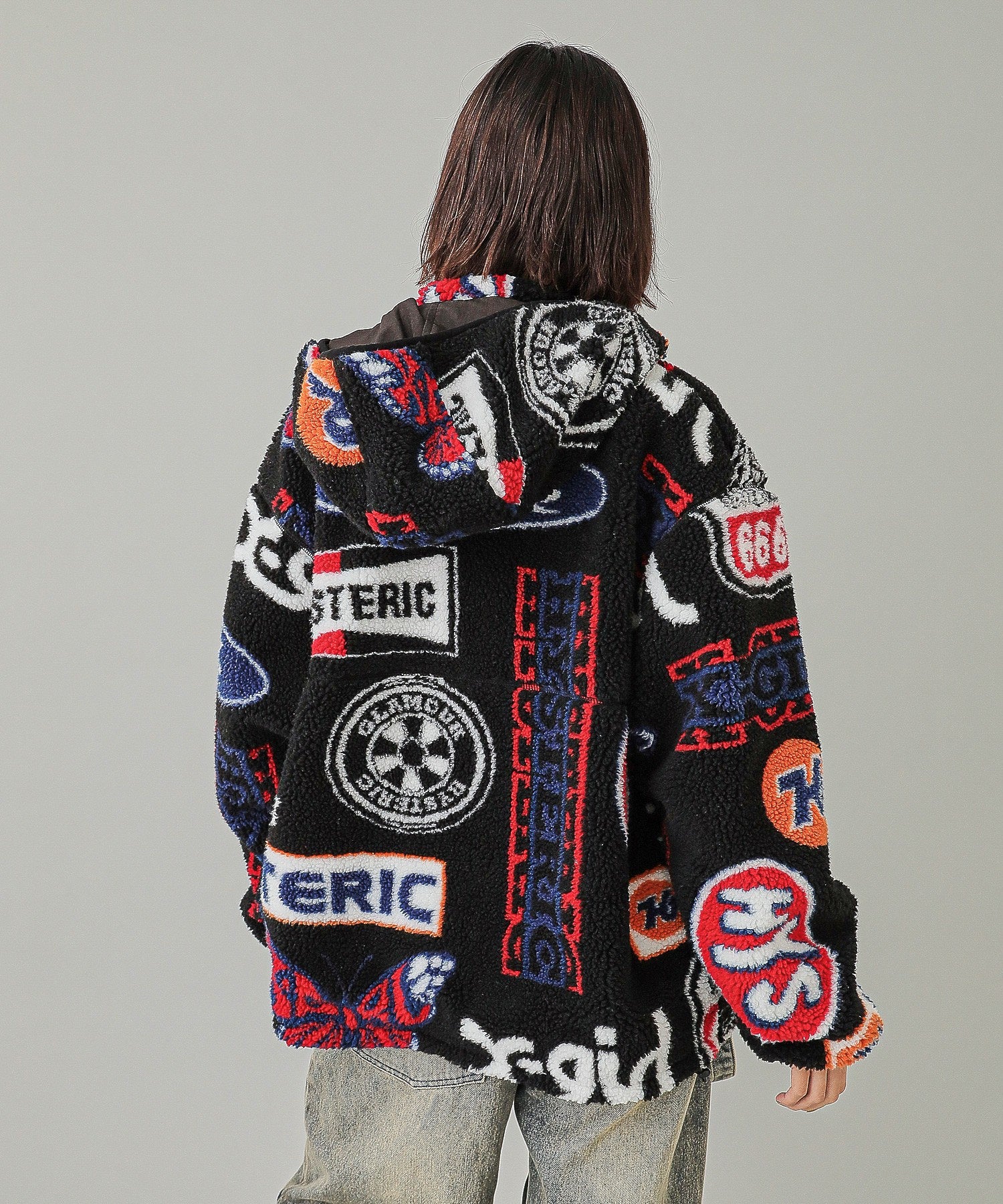 X-girl x HYSTERIC GLAMOUR REVERSIBLE BOA JACKET