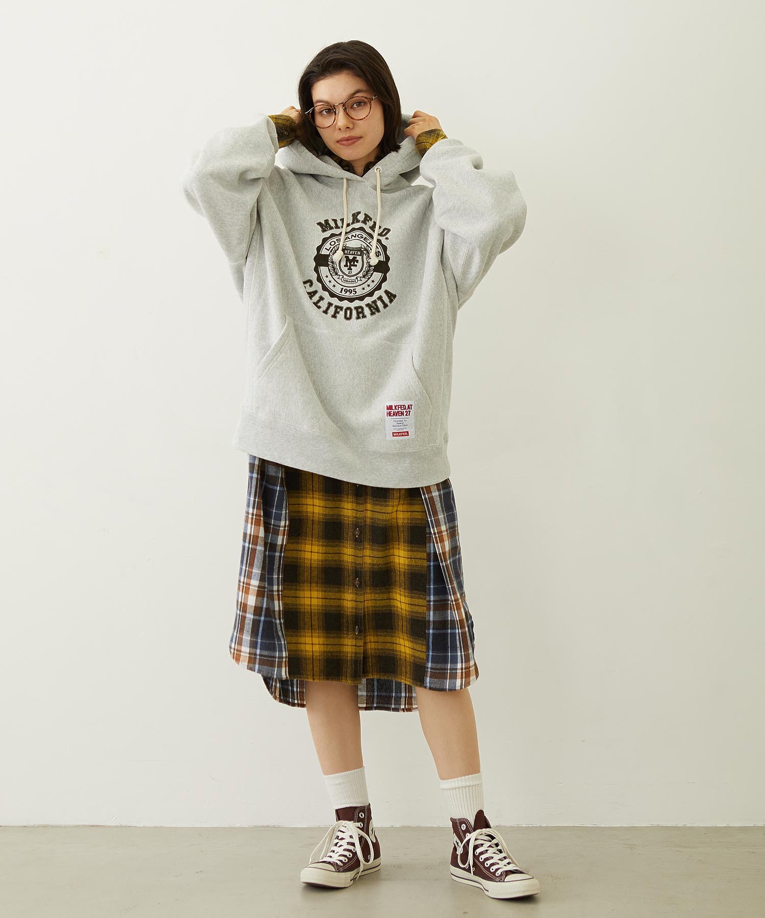 MILKFED. × CHAMPION COLLEGE LOGO SWEAT HOODIE