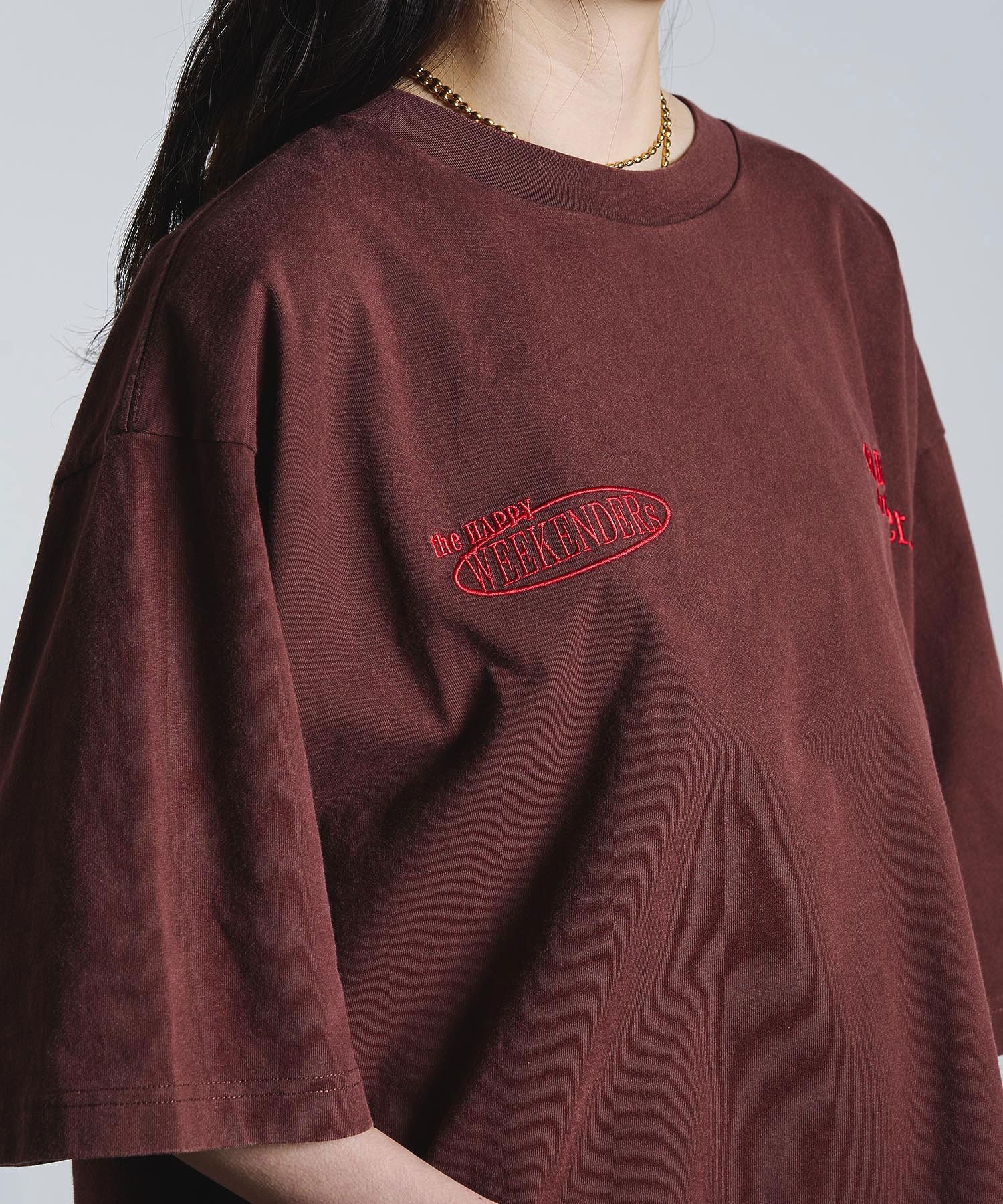 【Champion別注】ROSEBUD x champion LOGO EMBROIDERY BIG TEE