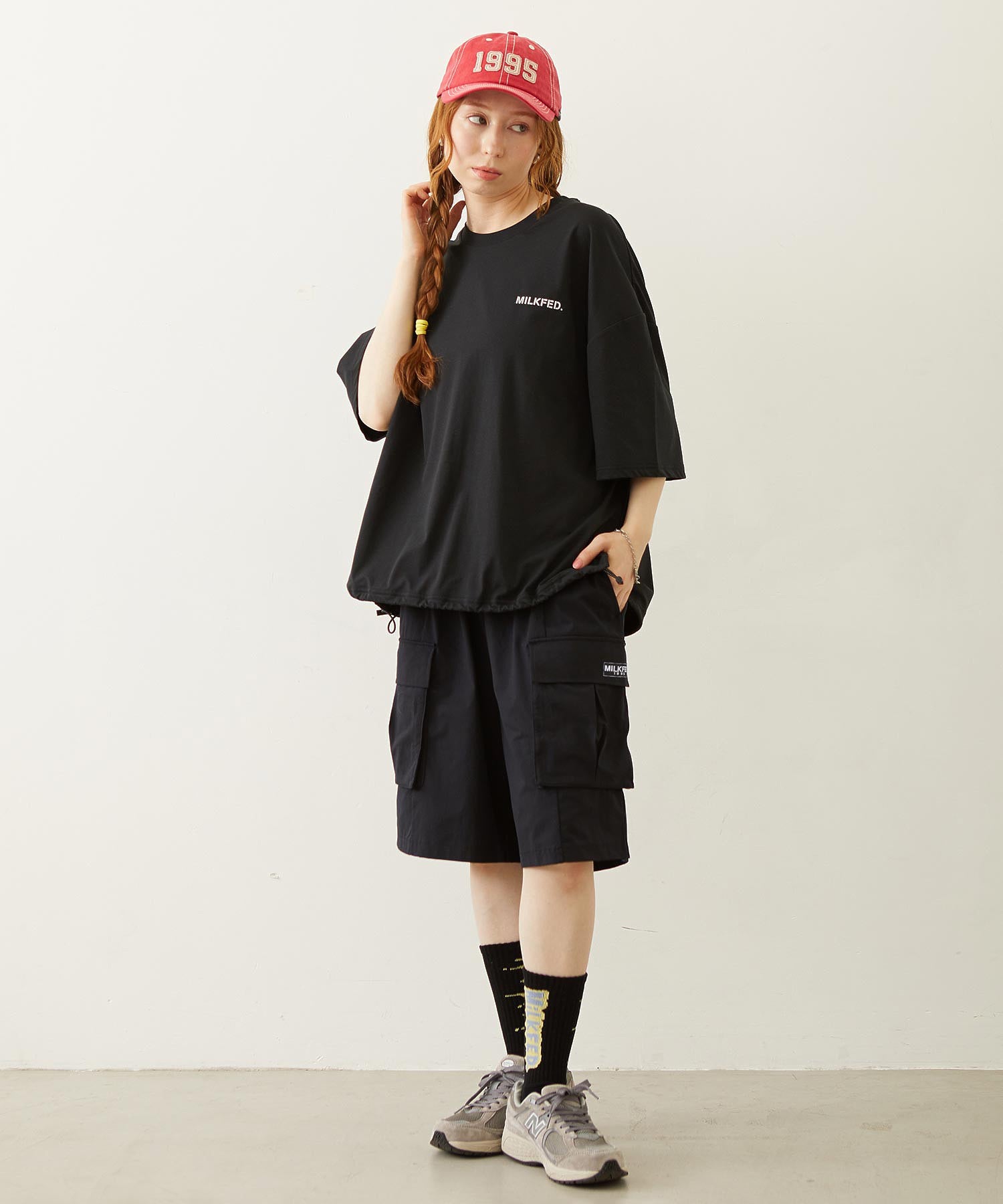 MILKFED. DRAWSTRING BIG S/S TEE