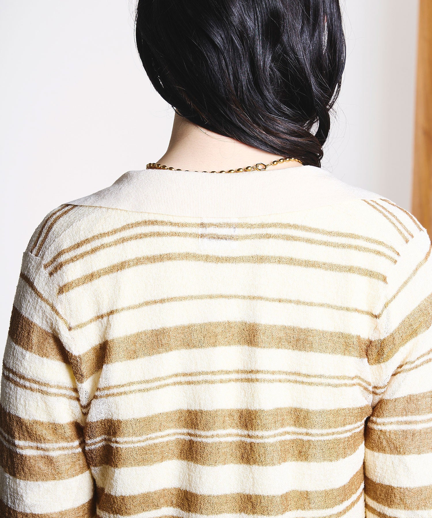 COLLARED SHEER CARDIGAN