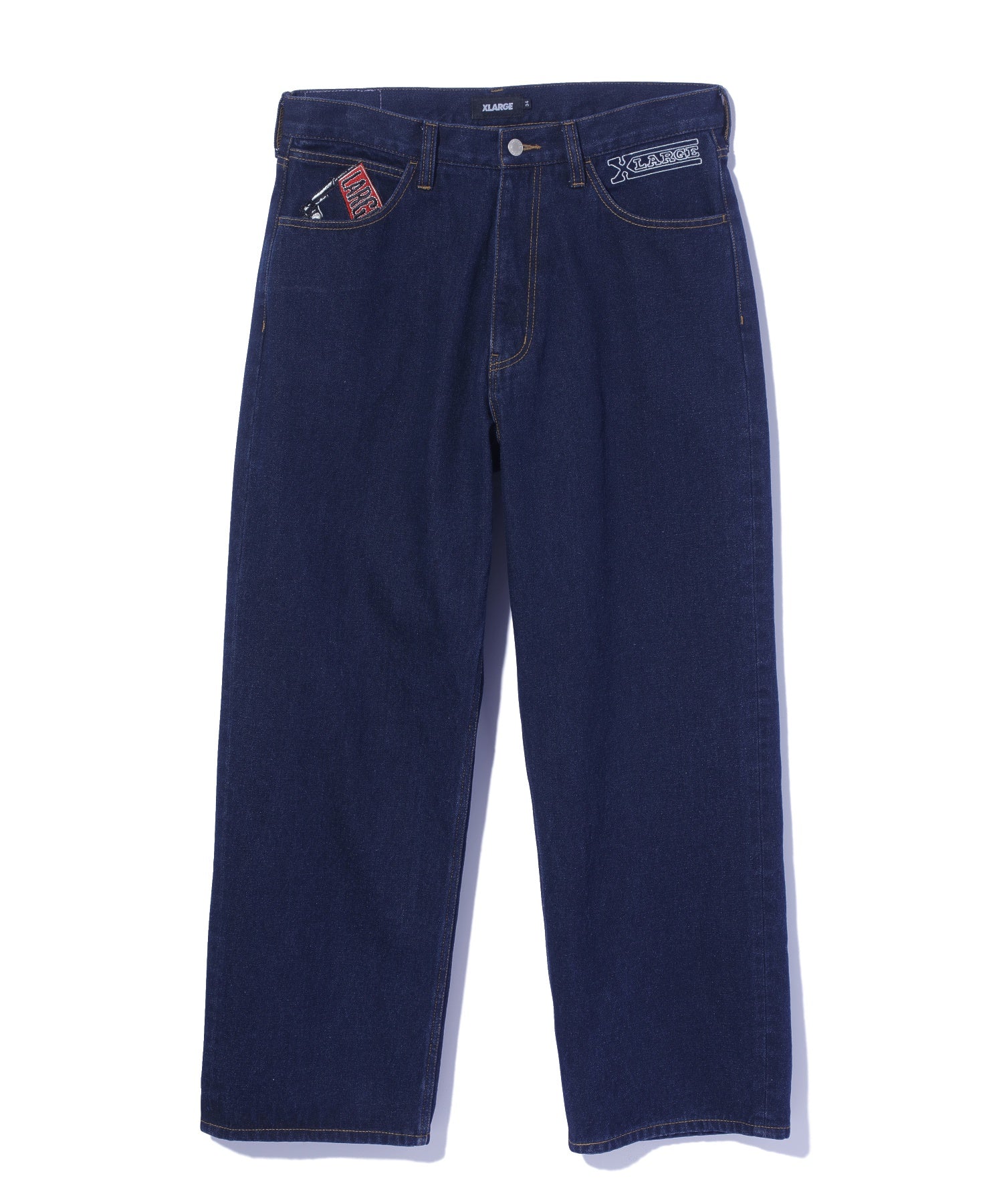 EMBROIDERED DENIM PANTS