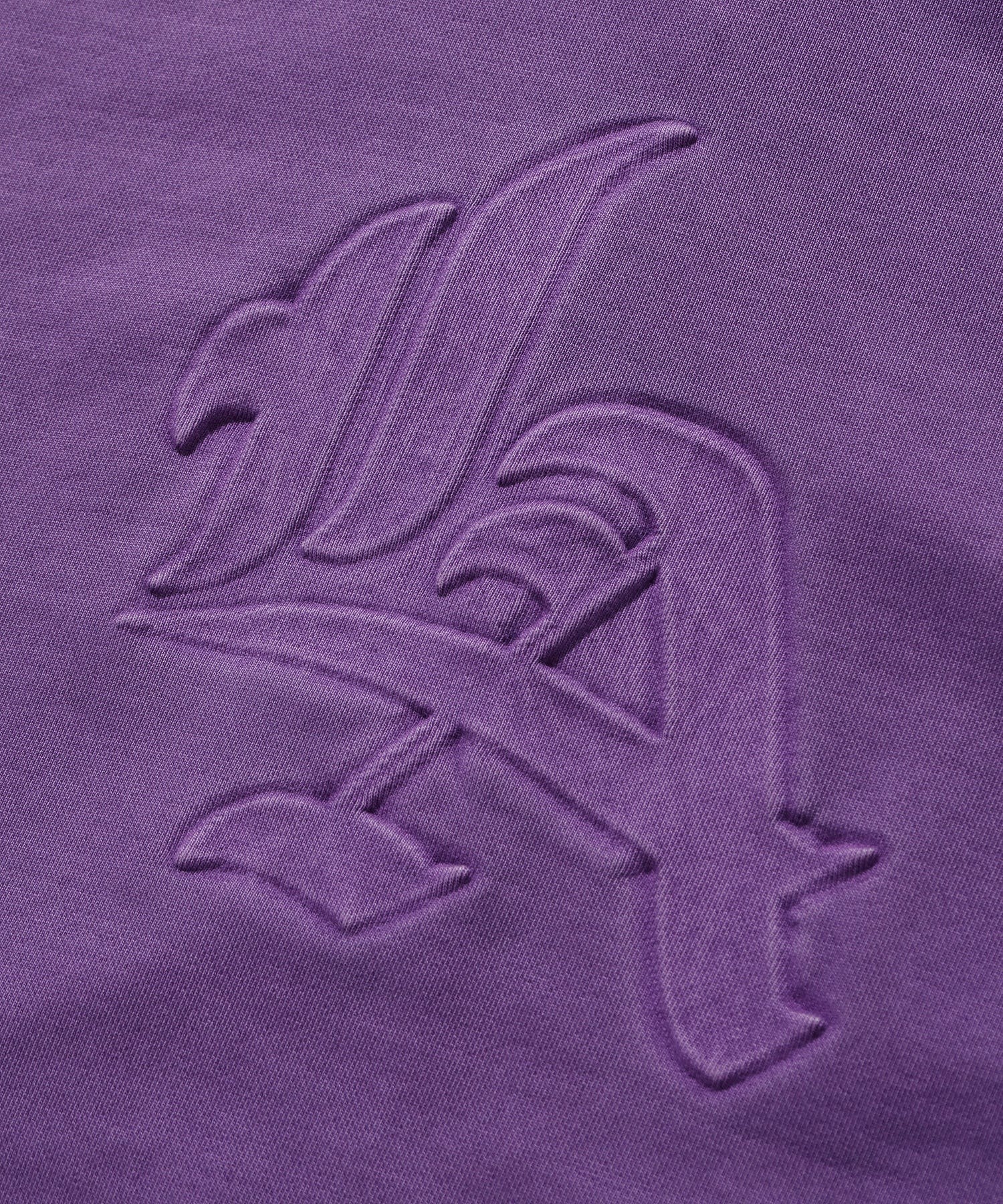 PIGMENT DYED EMBOSS LOGO ZIP HOODED SWEAT