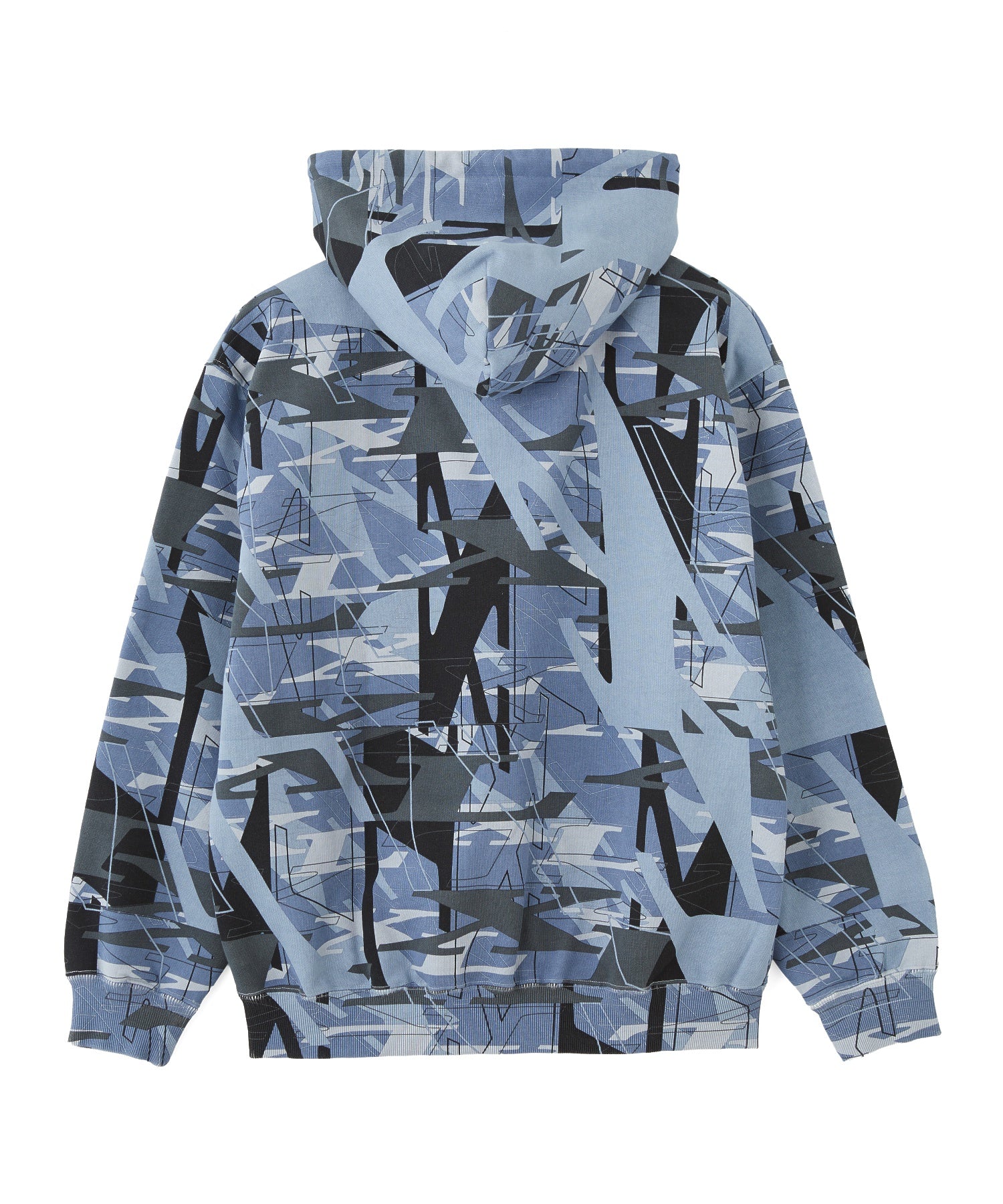 ALLOVER PRINT ZIP HOODED SWEATSHIRT