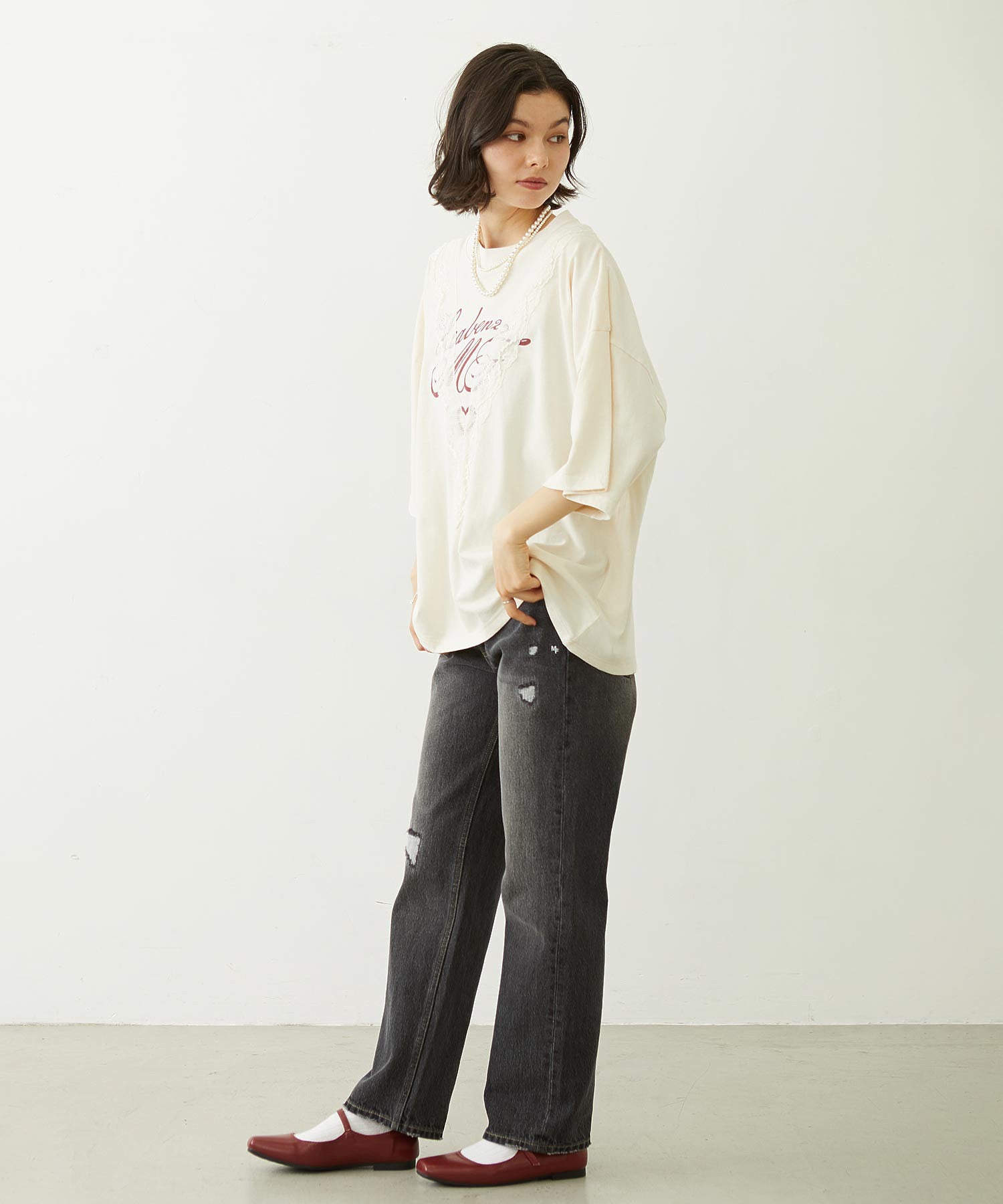 LACE S/S TOP
