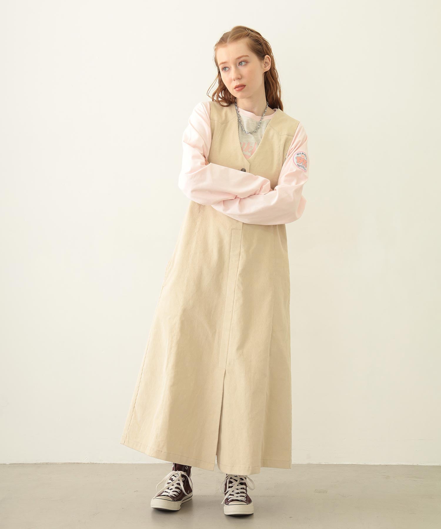 CORDUROY JUMPER SKIRT
