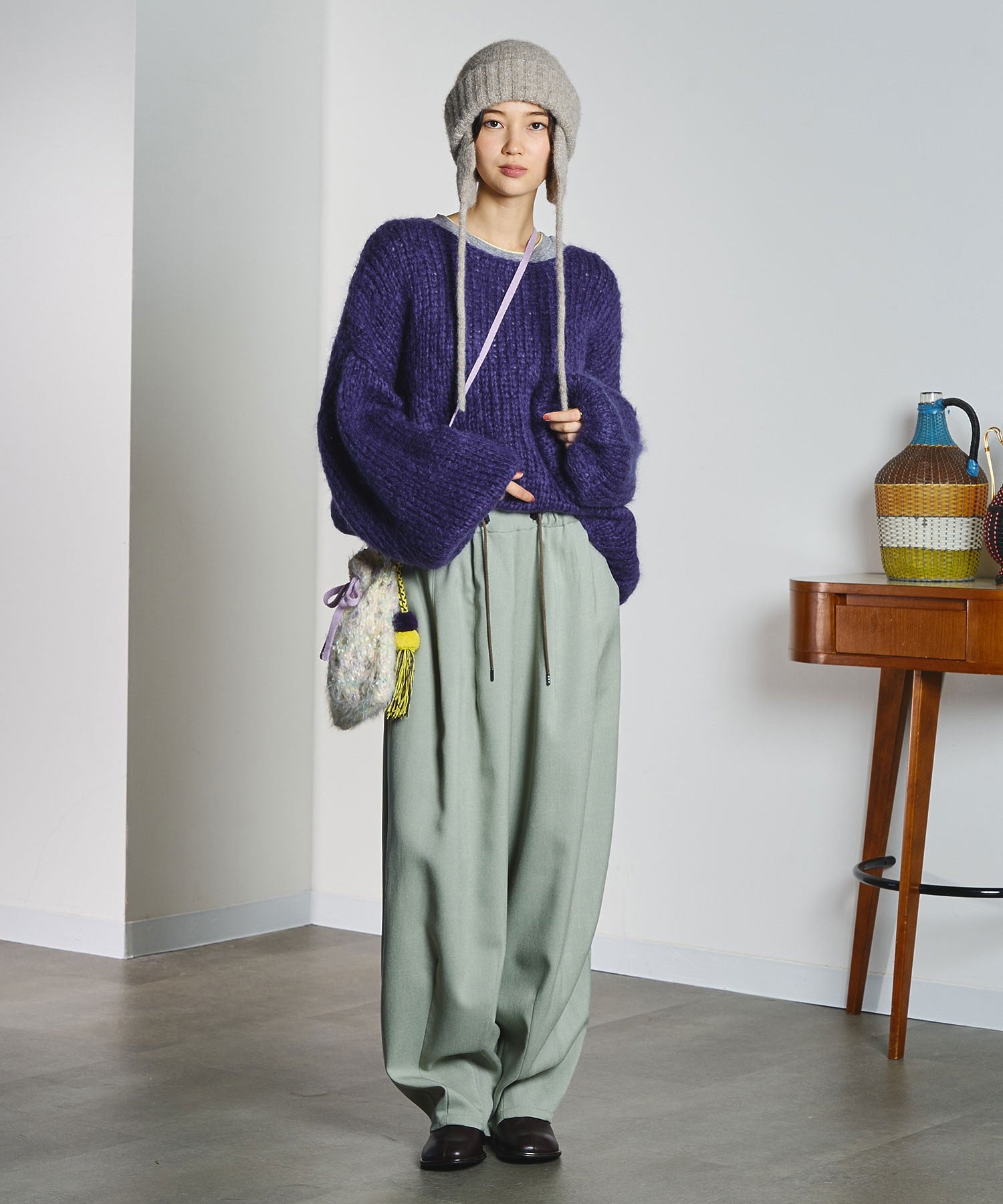 mici/MESH KNIT SHOULDER BAG