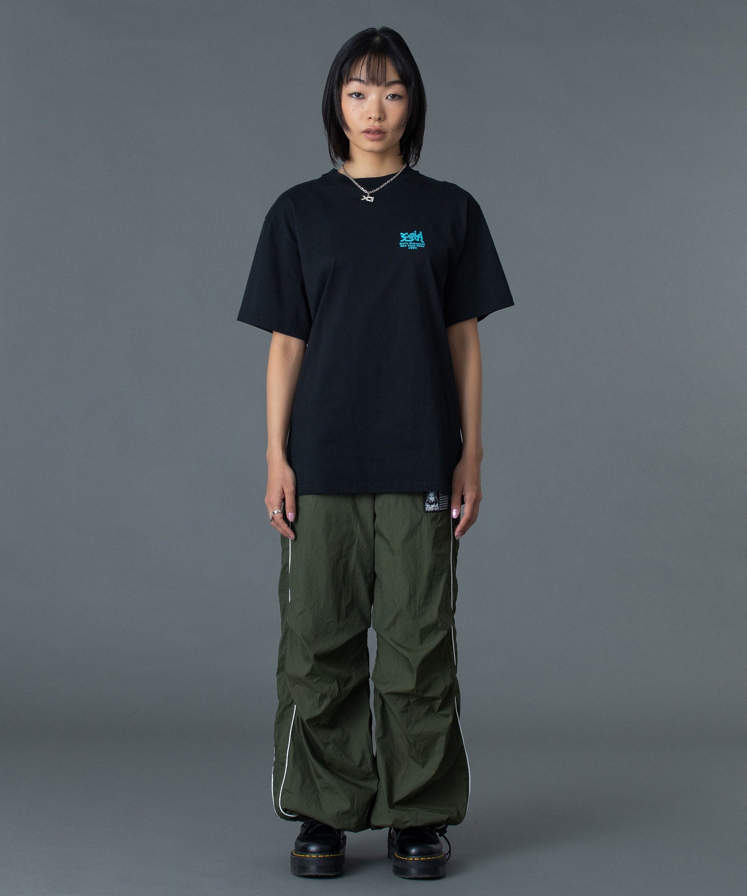 FACE LABEL TRACK PANTS