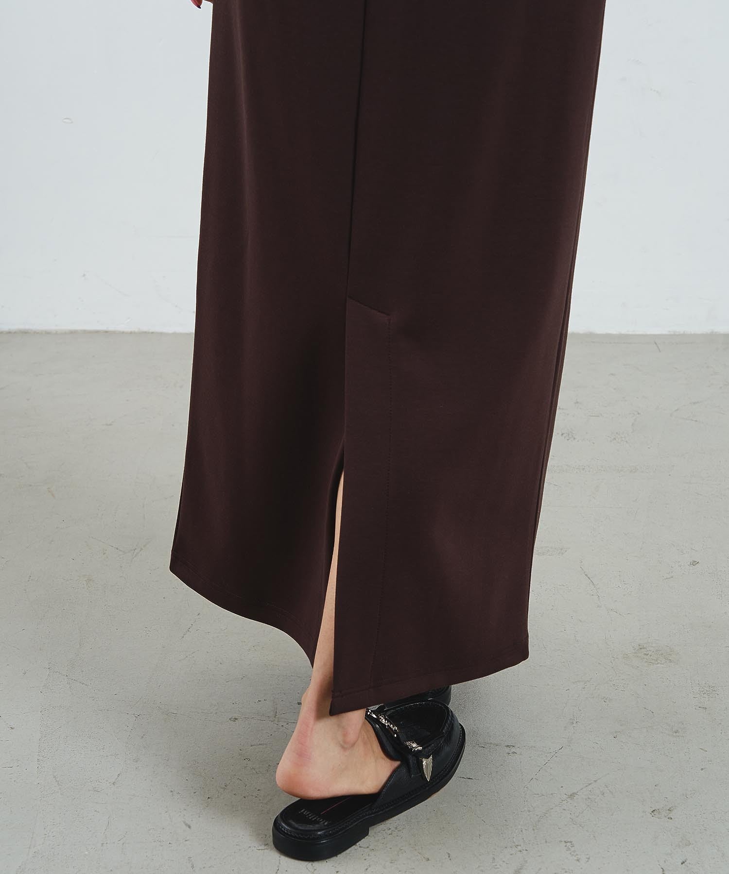 MIXED FABRIC HOODIE AND SKIRT SET