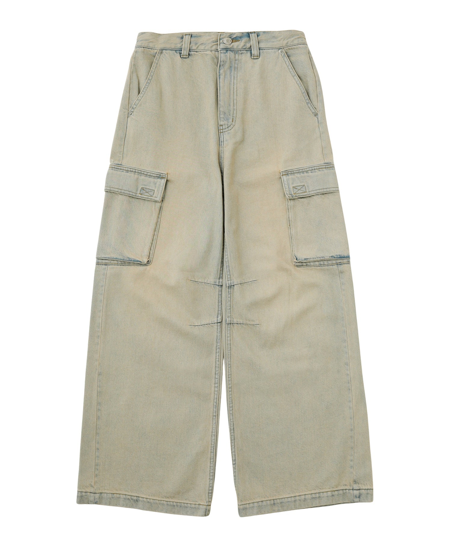 CURSIVE LOGO DENIM CARGO PANTS