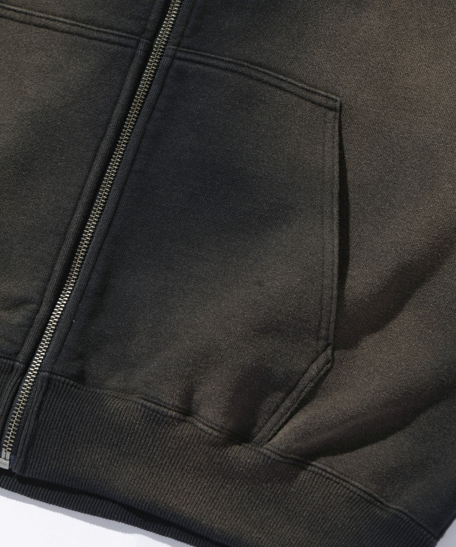 DISCHARGE PRINTED OG ZIP HOODED SWEATSHIRT