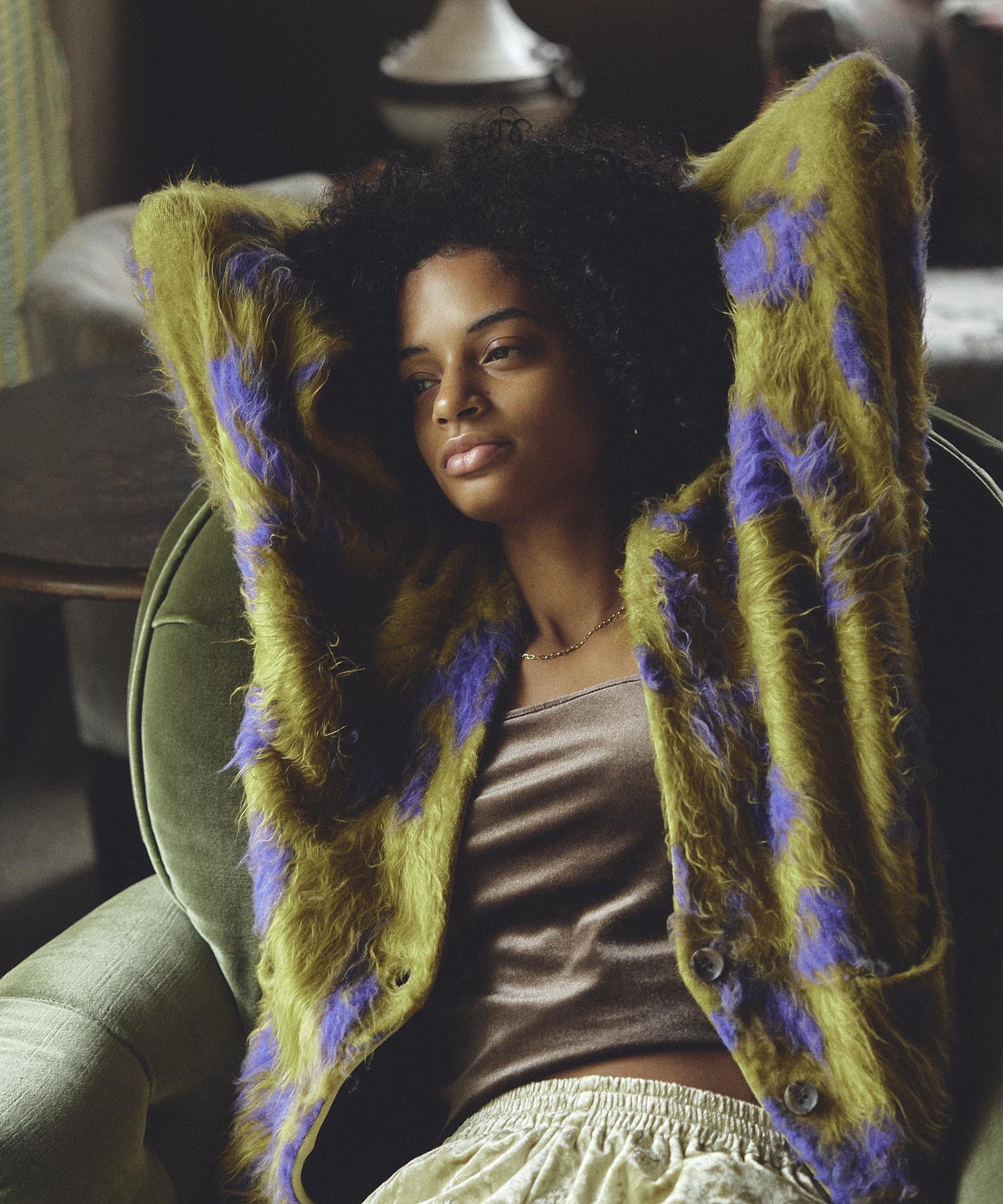 FLOWER JACQUARD CARDIGAN