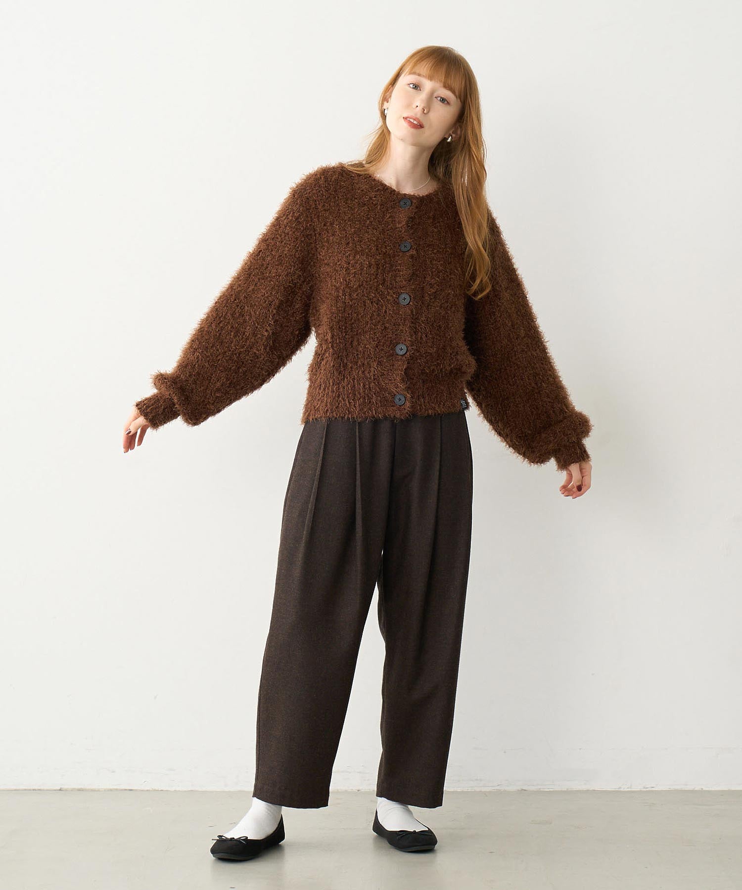 SHAGGY KNIT CARDIGAN