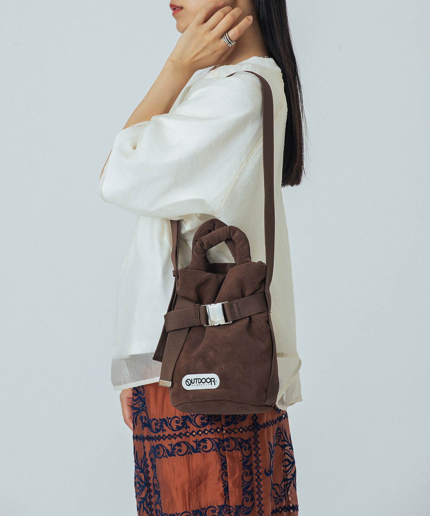 【ブラウンROSE BUD別注カラー】OUTDOOR/2WAY BELT SHOULDER BAG
